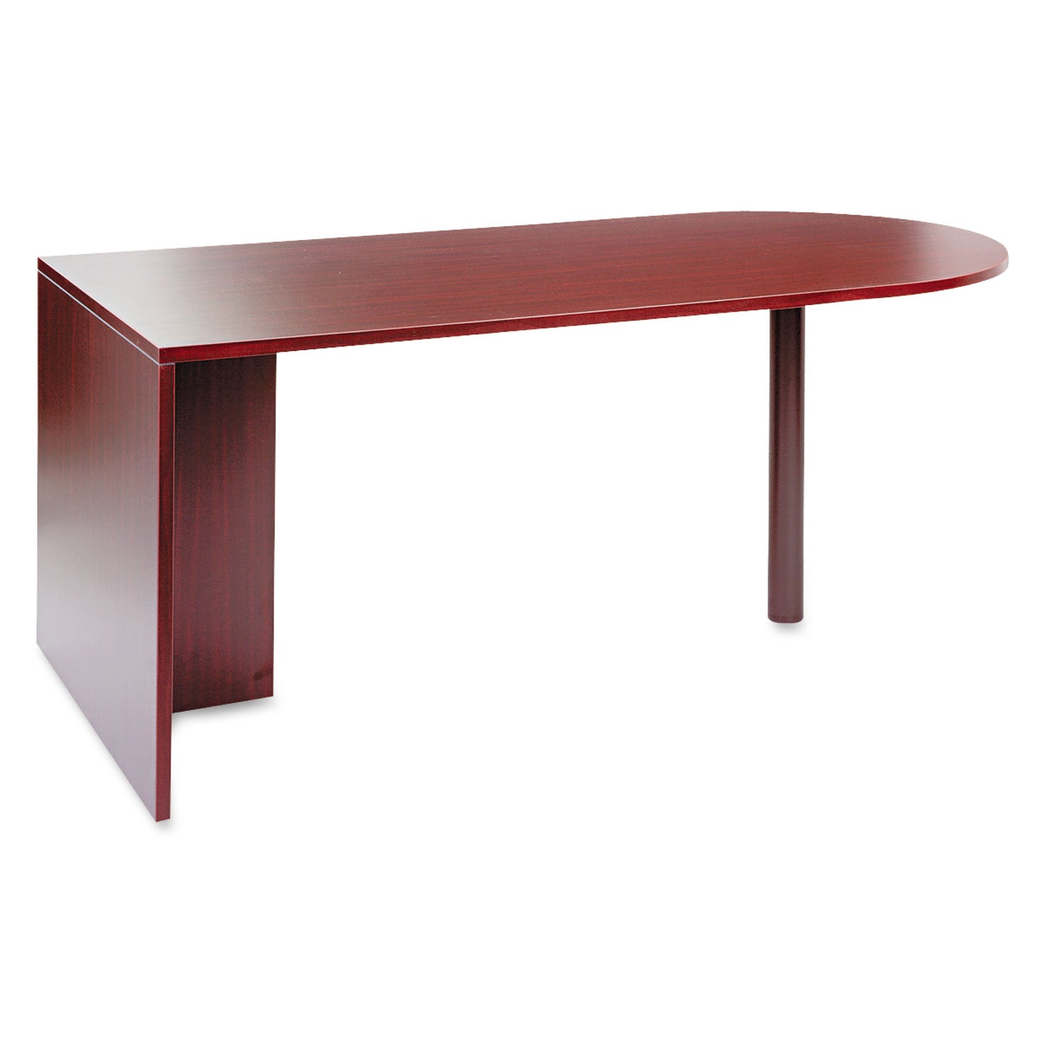 Alera Valencia Series D-Top Desk, 71" x 35.5" x 29.63", Mahogany -
