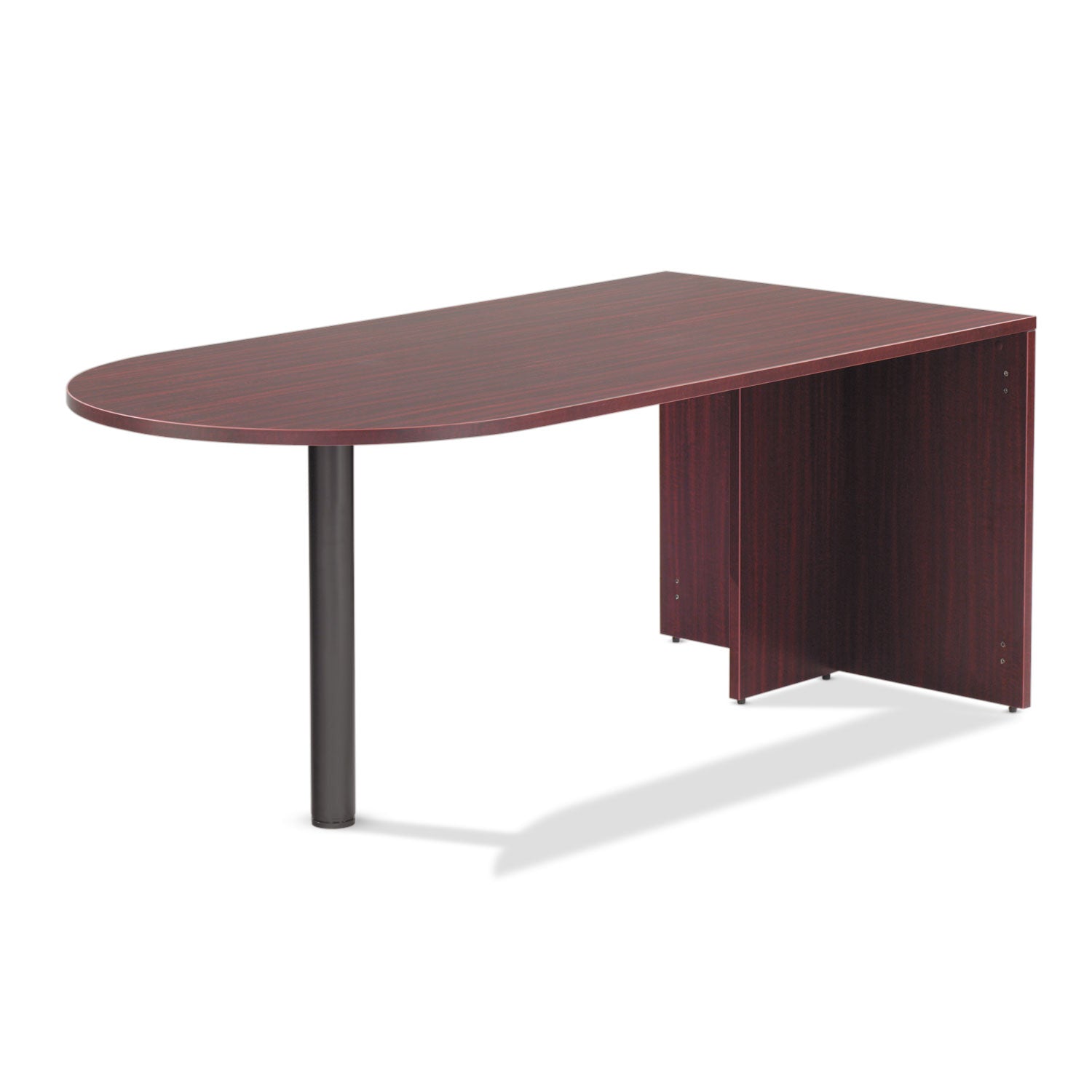 Alera Valencia Series D-Top Desk, 71" x 35.5" x 29.63", Mahogany -