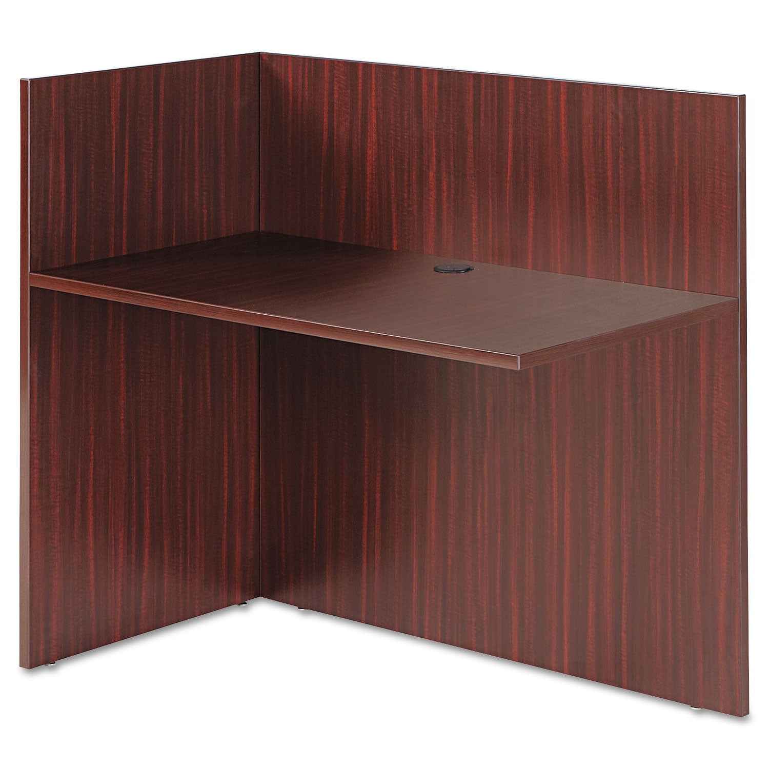 Alera Valencia Reversible Reception Return, 44.13w x 23.63d x 41.5h, Mahogany -