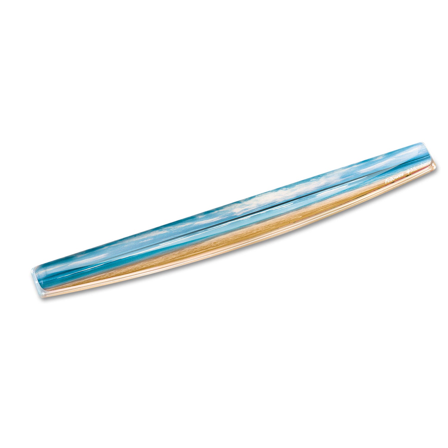 Photo Gel Keyboard Wrist Rest with Microban Protection, 18.56 x 2.31, Sandy Beach Design -