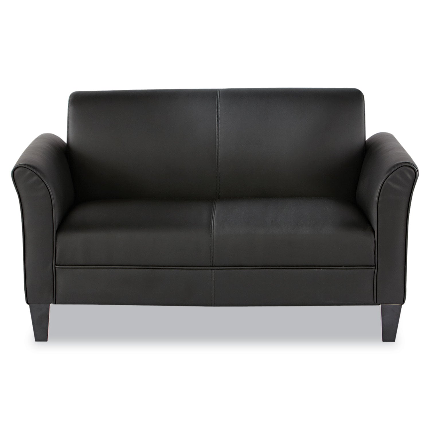 Alera Reception Lounge Furniture, Loveseat, 55.5w x 31.5d x 33.07h, Black -