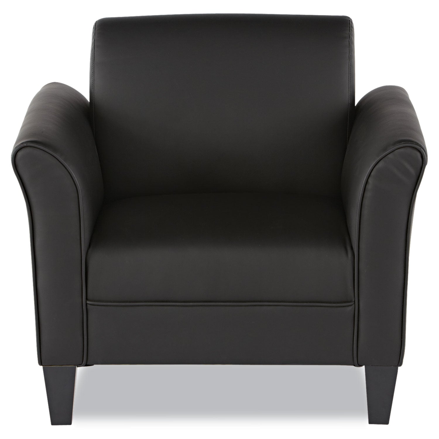 Alera Reception Lounge Sofa Series Club Chair, 35.43" x 30.7" x 32.28", Black Seat, Black Back, Black Base -