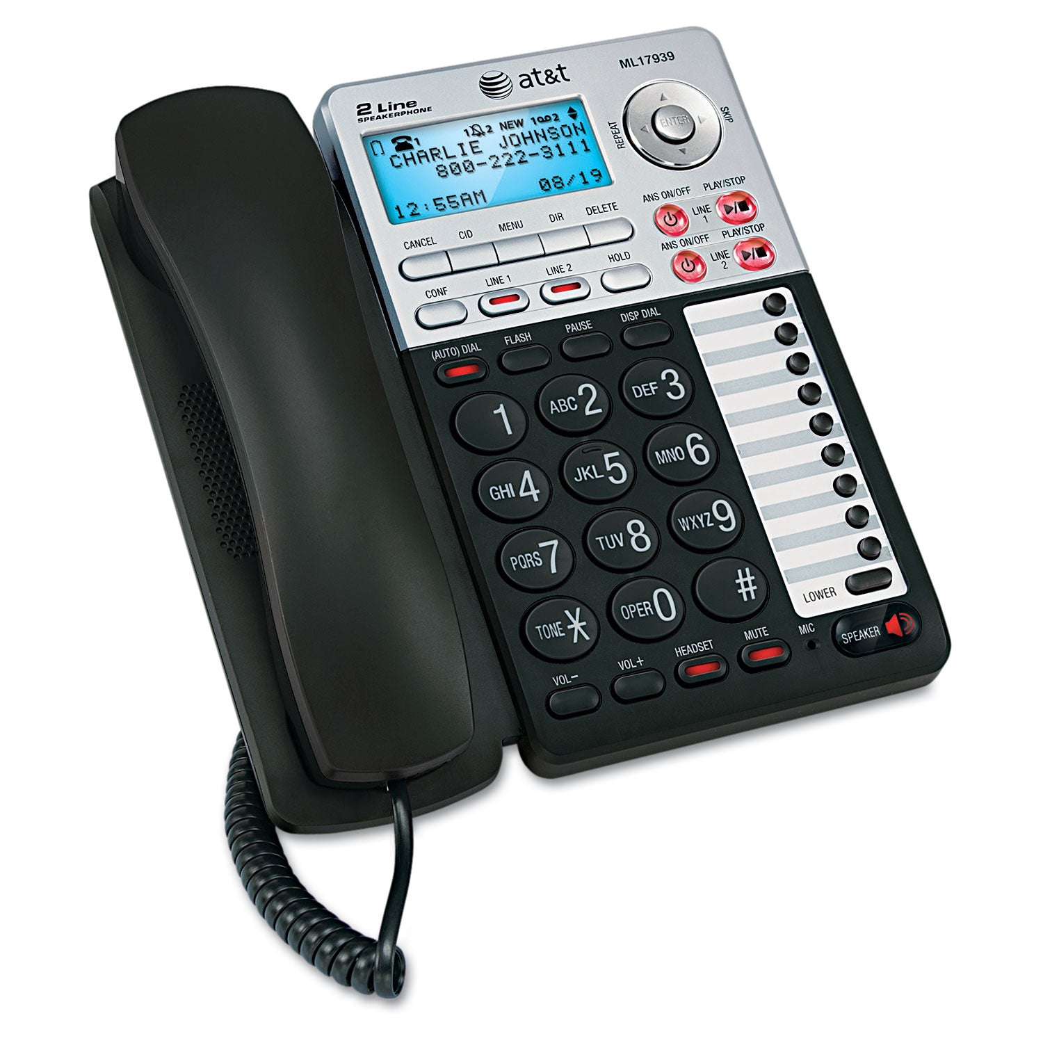 ML17939 Two-Line Speakerphone with Caller ID and Digital Answering System -