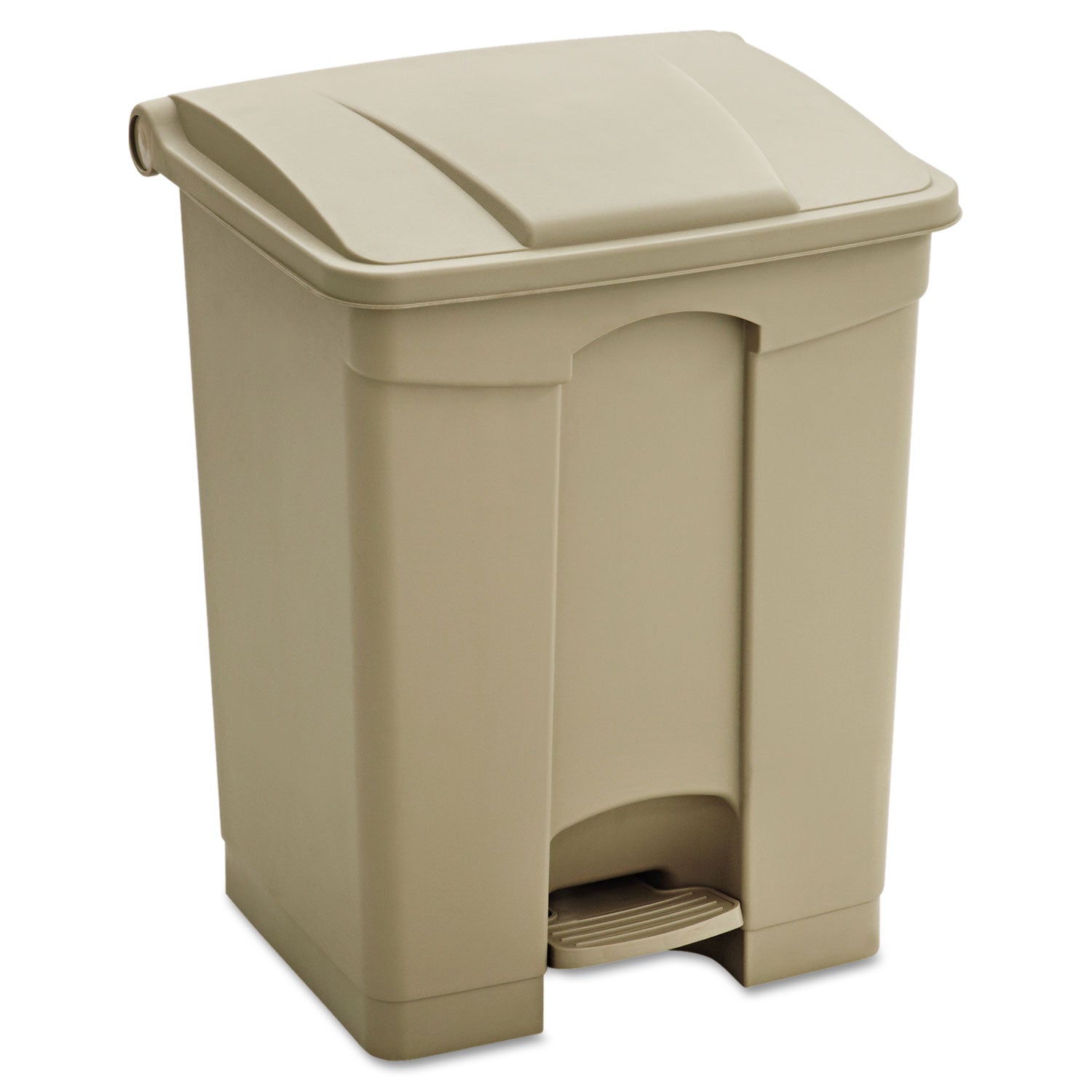 large-capacity-plastic-step-on-receptacle-17-gal-plastic-tan_saf9922tn - 1