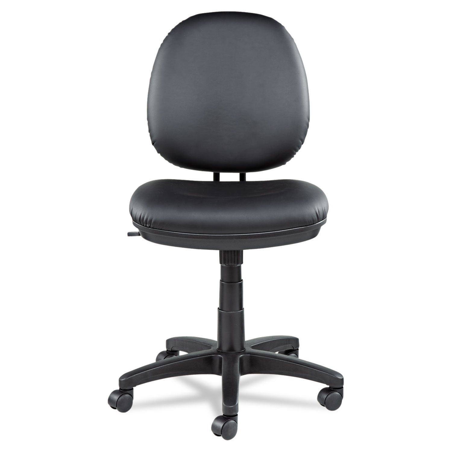 Alera Interval Series Swivel/Tilt Task Chair, Bonded Leather Seat/Back, Up to 275 lb, 18.11" to 23.22" Seat Height, Black -
