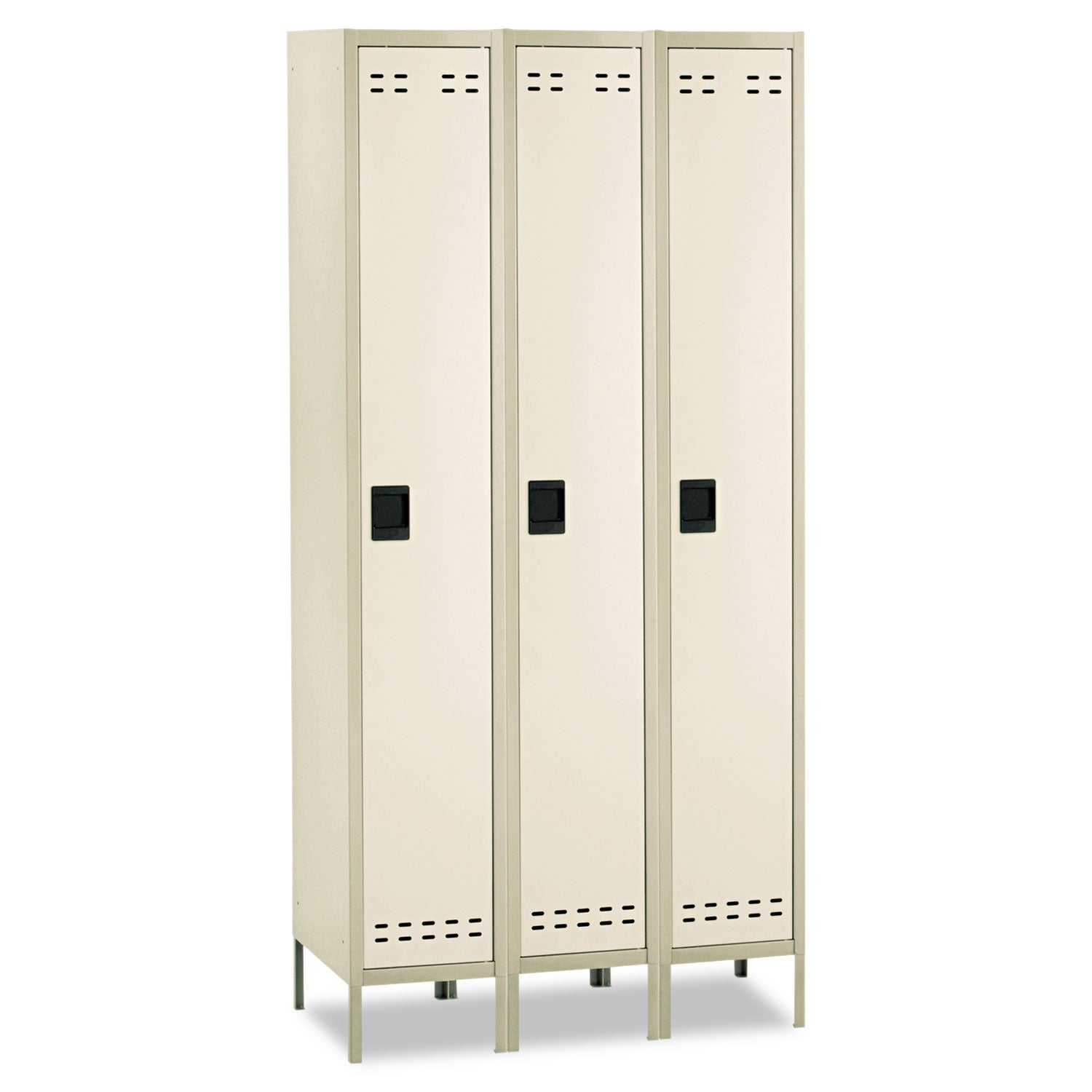Single-Tier, Three-Column Locker, 36w x 18d x 78h, Two-Tone Tan -
