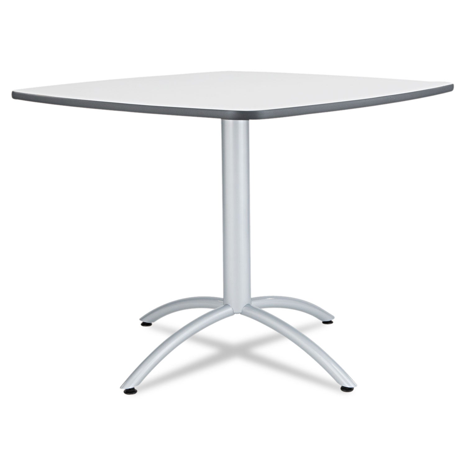 CafeWorks Cafe-Height Table, Square, 36" x 36" x 30", Gray/Silver -
