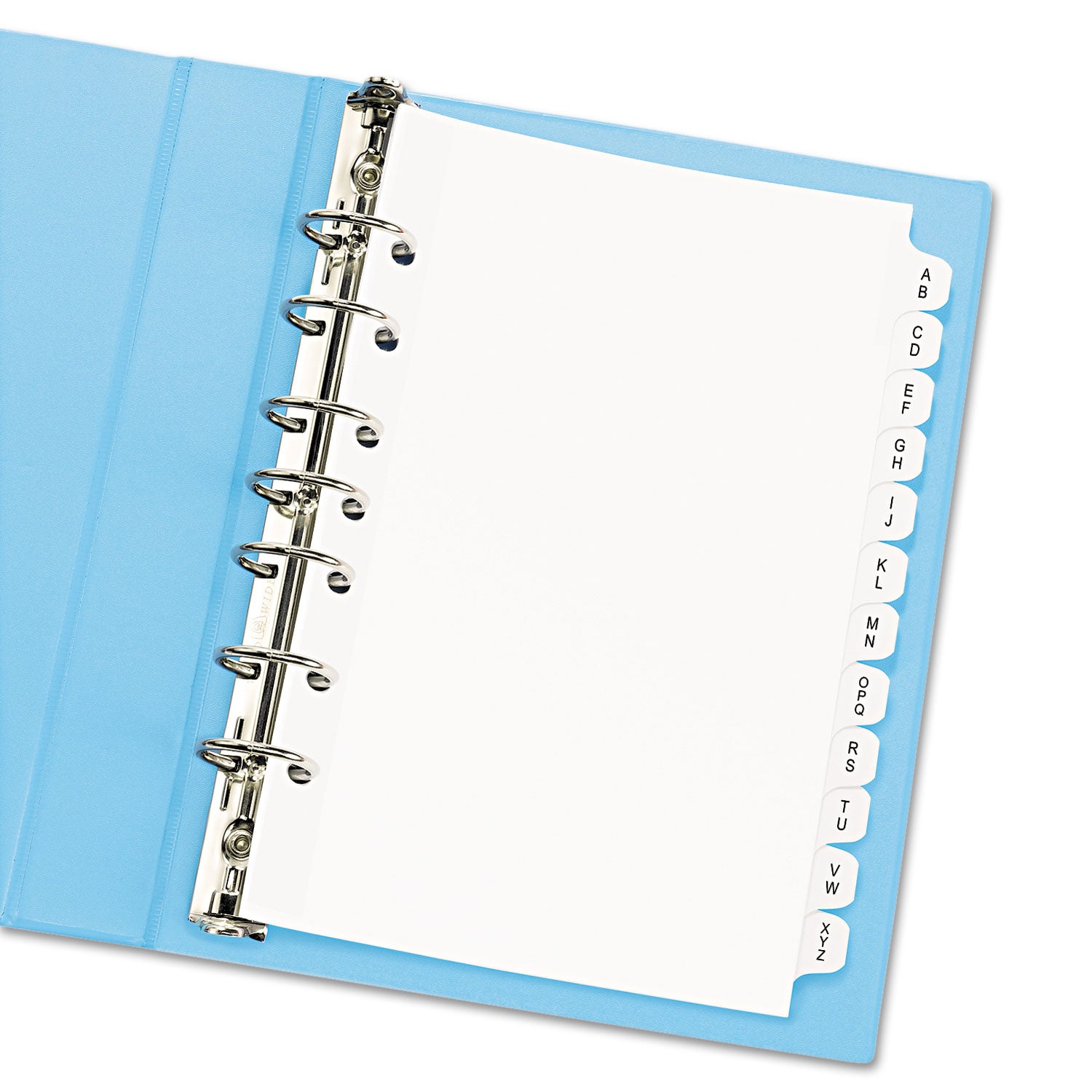 Preprinted Tab Dividers, 12-Tab, A to Z, 8.5 x 5.5, White, 1 Set -