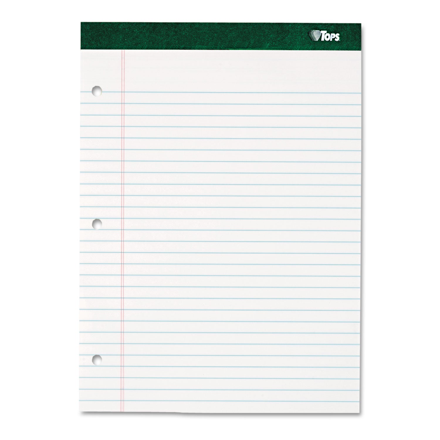 Double Docket Ruled Pads with Extra Sturdy Back, Wide/Legal Rule, 100 White 8.5 x 11.75 Sheets -