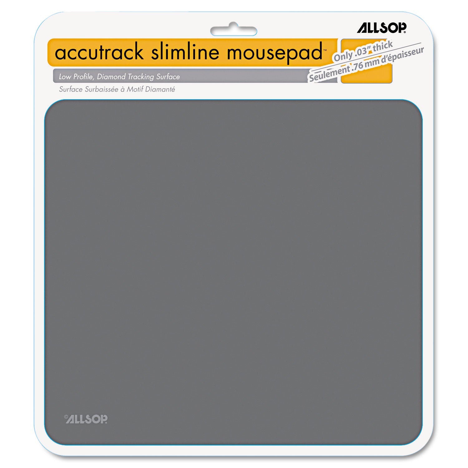 Accutrack Slimline Mouse Pad, 8.75 x 8, Graphite -