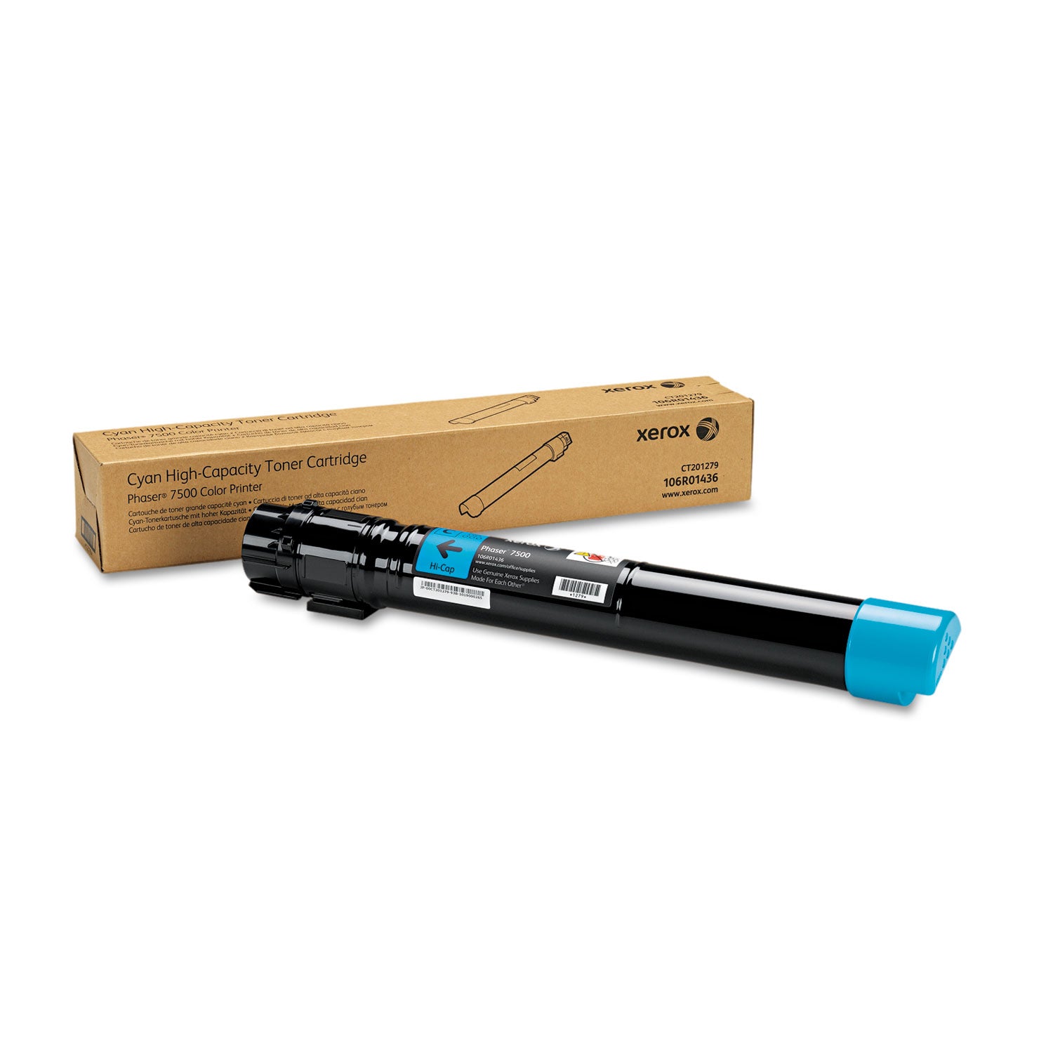 106R01436 High-Yield Toner, 17,800 Page-Yield, Cyan -