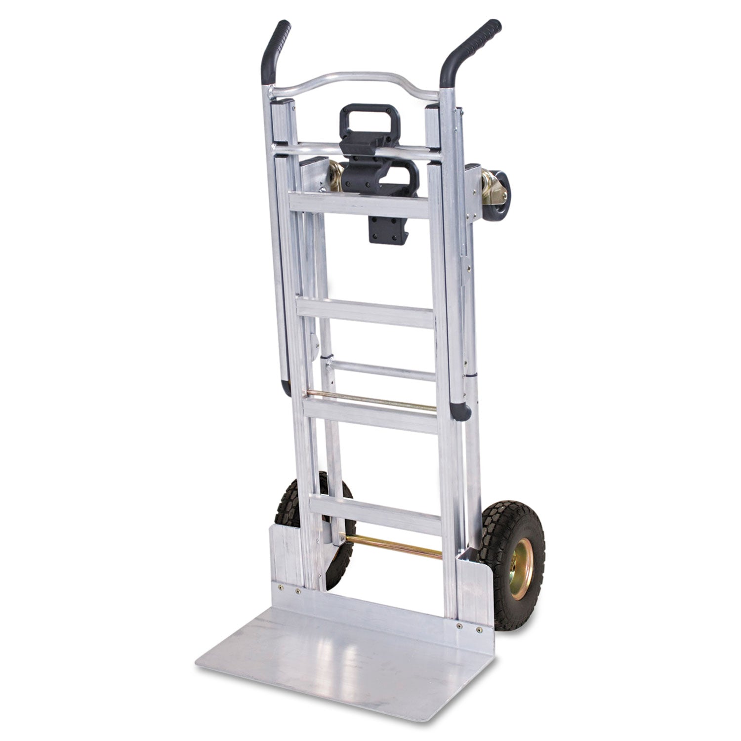 3-in-1 Convertible Hand Truck, 800 lb to 1,000 lb Capacity, 21.06 x 21.85 x 48.03, Aluminum -