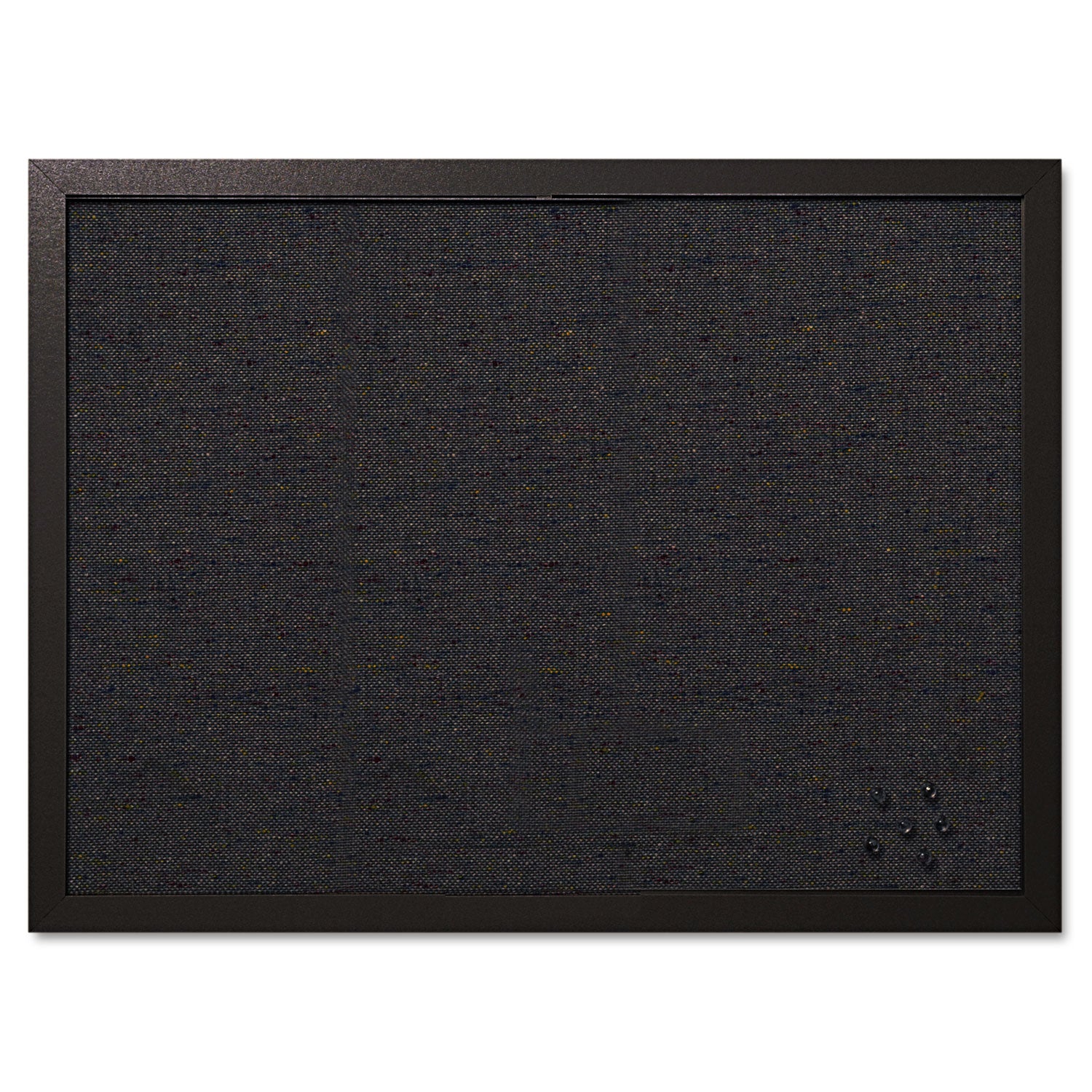 Designer Fabric Bulletin Board, 24 x 18, Black Surface, Black MDF Wood Frame -