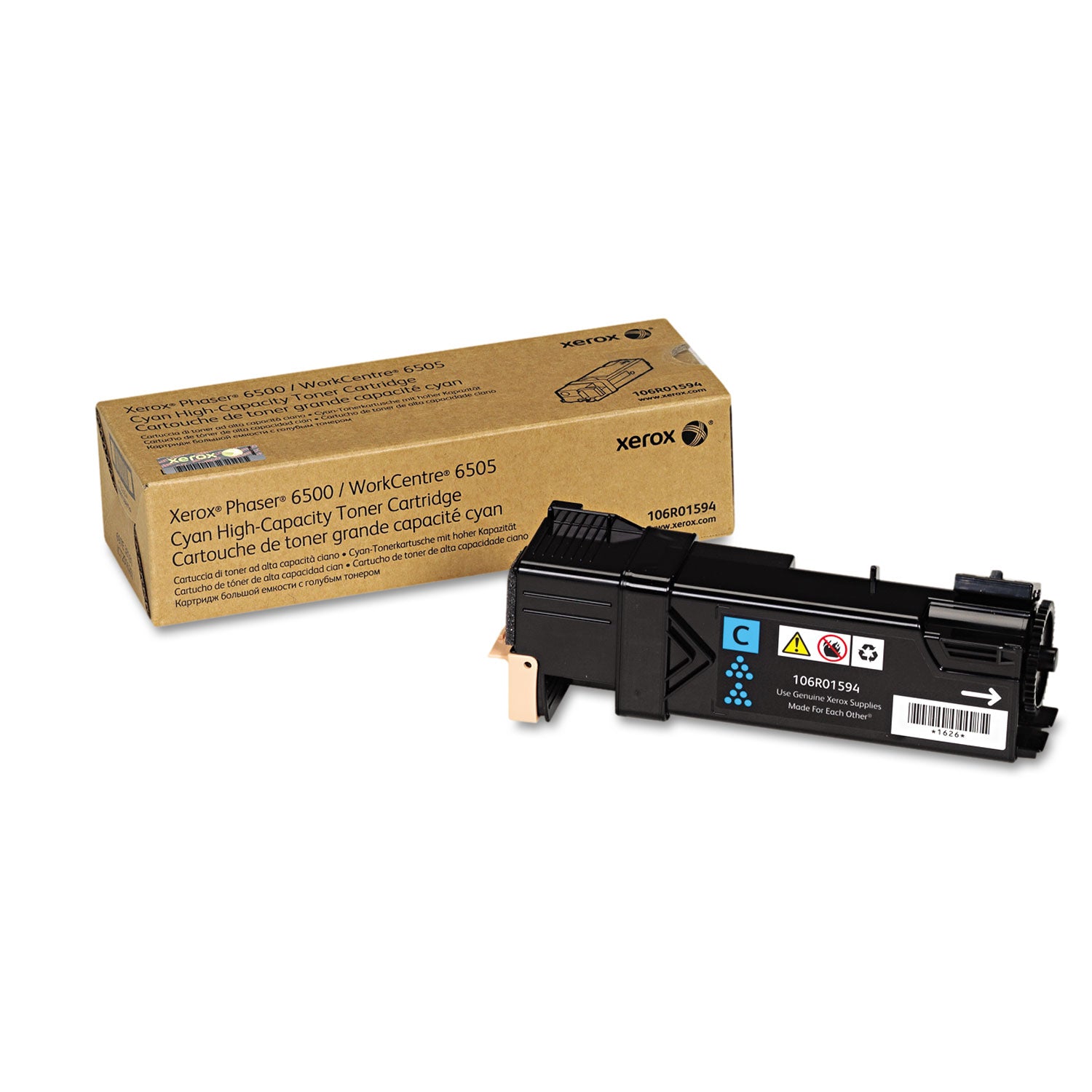 106R01594 High-Yield Toner, 2,500 Page-Yield, Cyan -