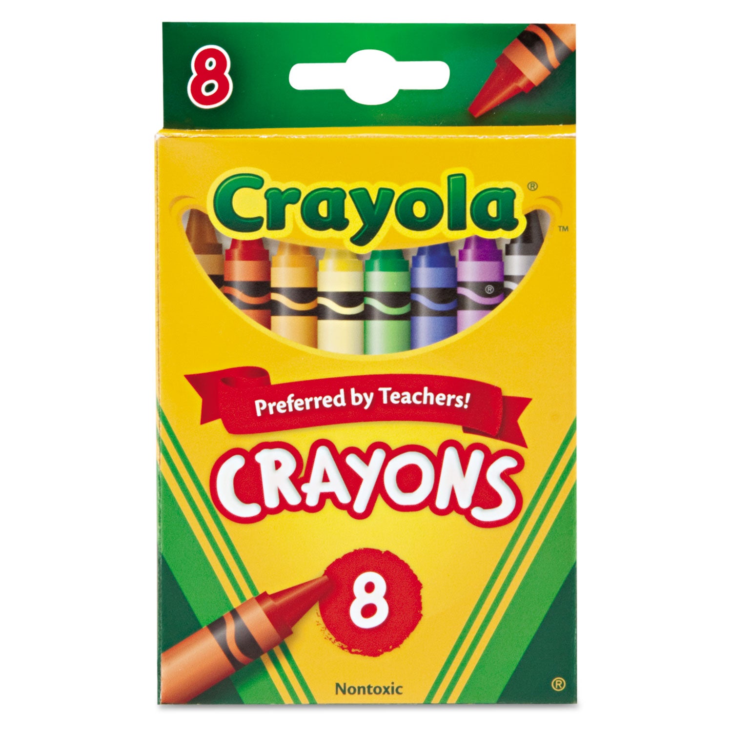 Classic Color Crayons, Peggable Retail Pack, Peggable Retail Pack, 8 Colors/Pack -