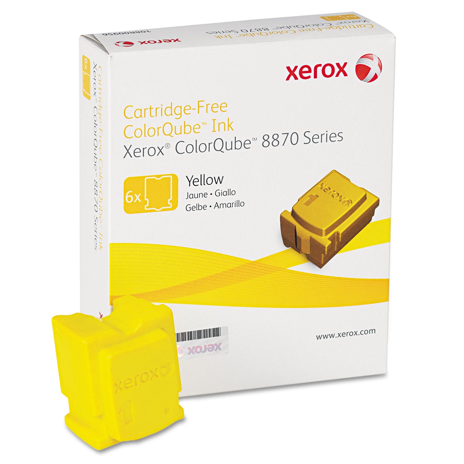 108R00952 Solid Ink Stick, 17,300 Page-Yield, Yellow, 6/Box -