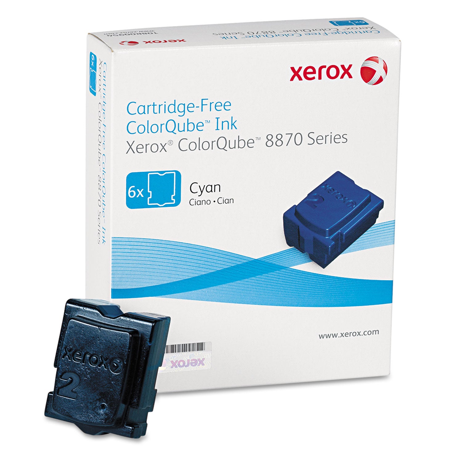 108R00950 Solid Ink Stick, 17,300 Page-Yield, Cyan, 6/Box -