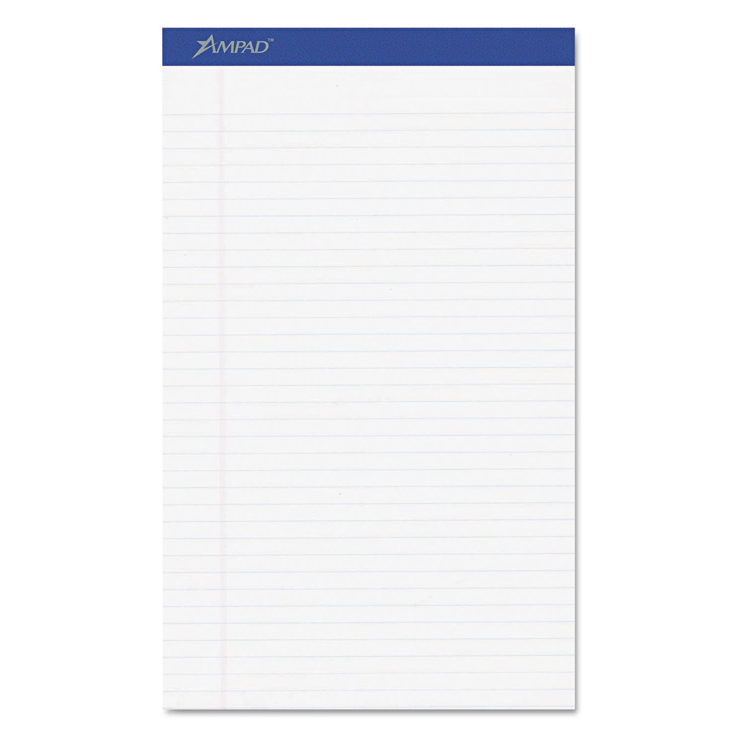 Perforated Writing Pads, Wide/Legal Rule, 50 White 8.5 x 14 Sheets, Dozen -