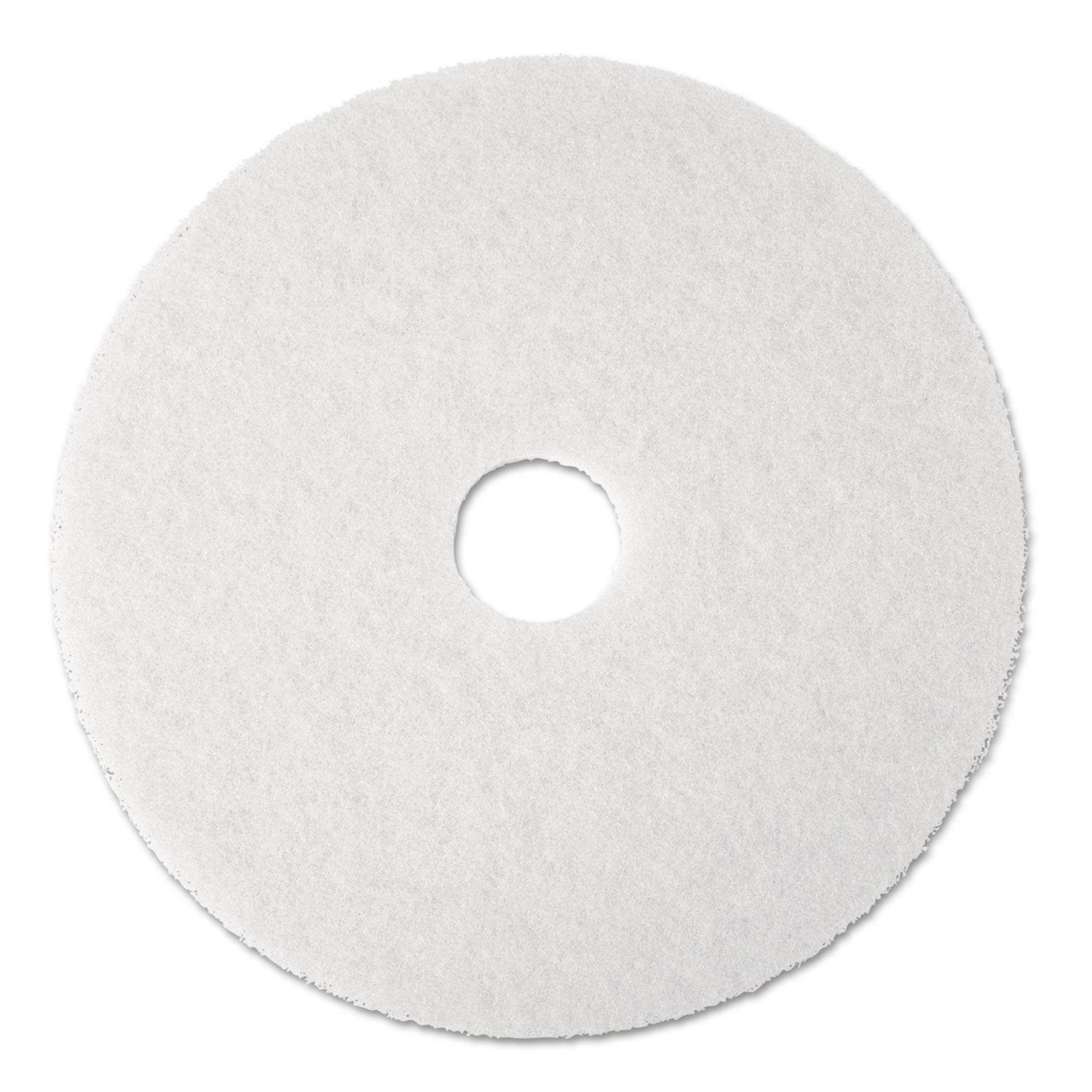 Low-Speed Super Polishing Floor Pads 4100, 19" Diameter, White, 5/Carton -
