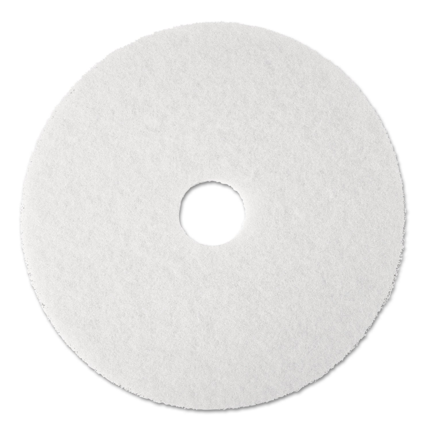 Low-Speed Super Polishing Floor Pads 4100, 13" Diameter, White, 5/Carton -