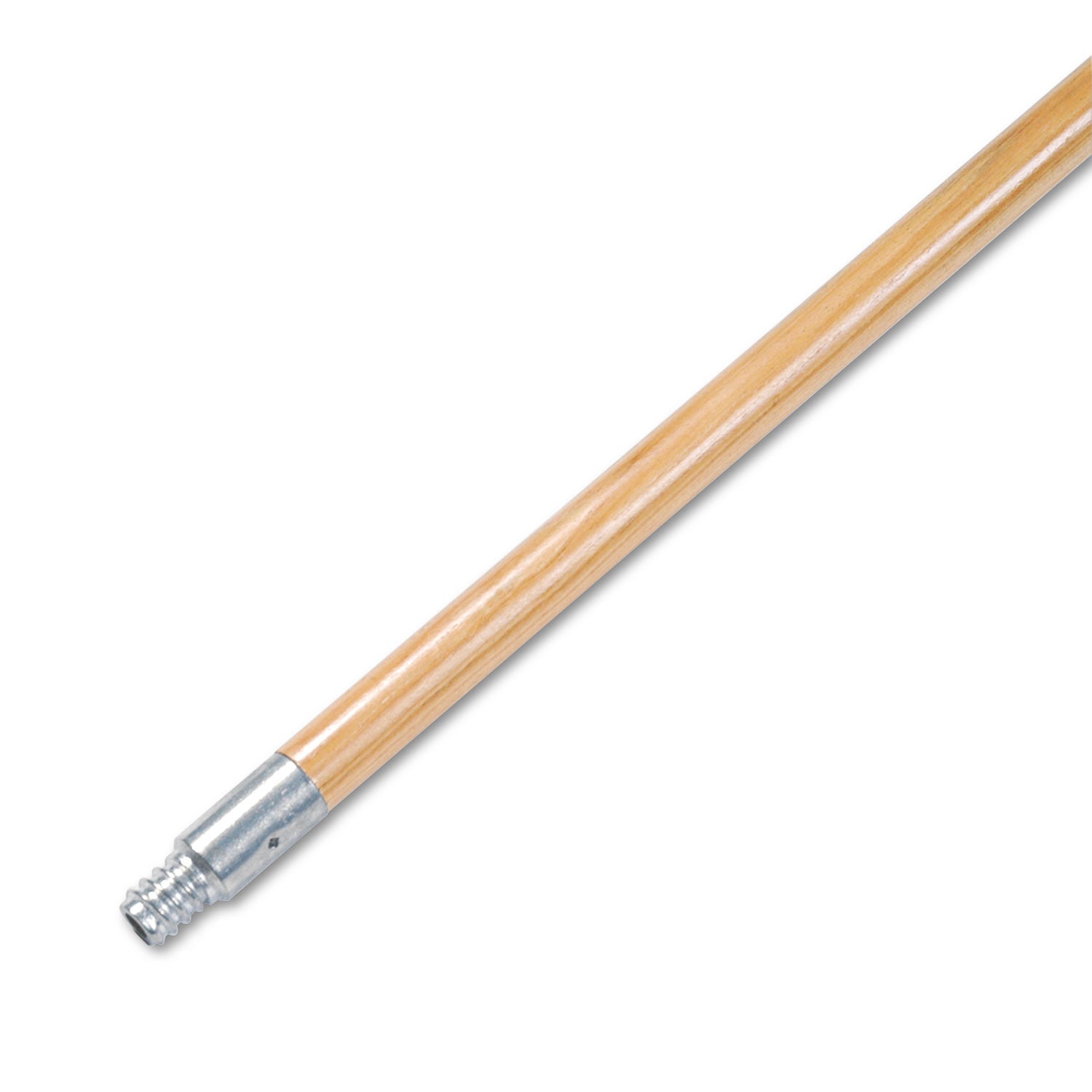 Metal Tip Threaded Hardwood Broom Handle, 0.94" dia x 60", Natural -