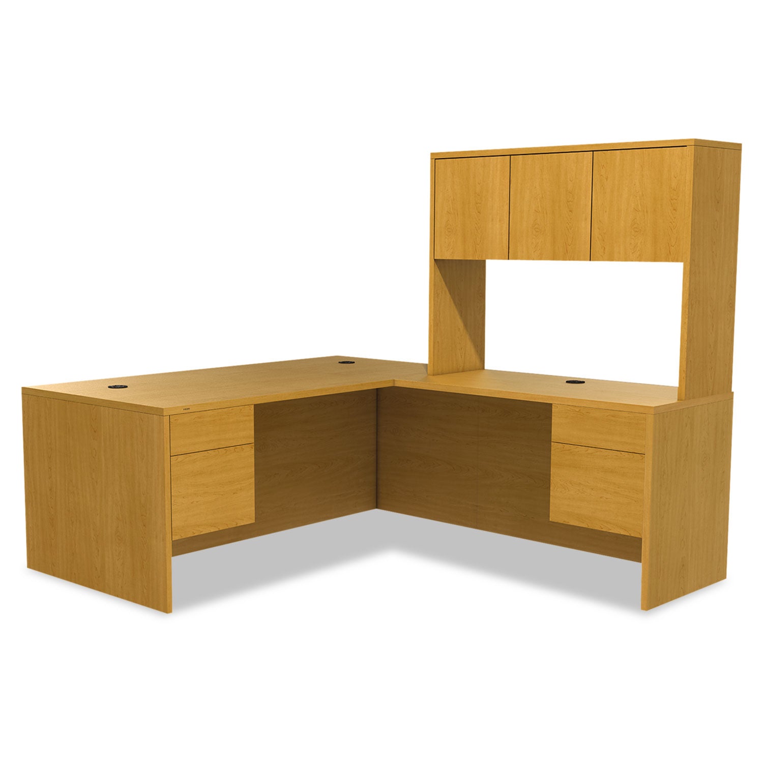 10500 Series "L" Workstation Single Pedestal Desk with 3/4 Height Pedestal, 72" x 36" x 29.5", Harvest -