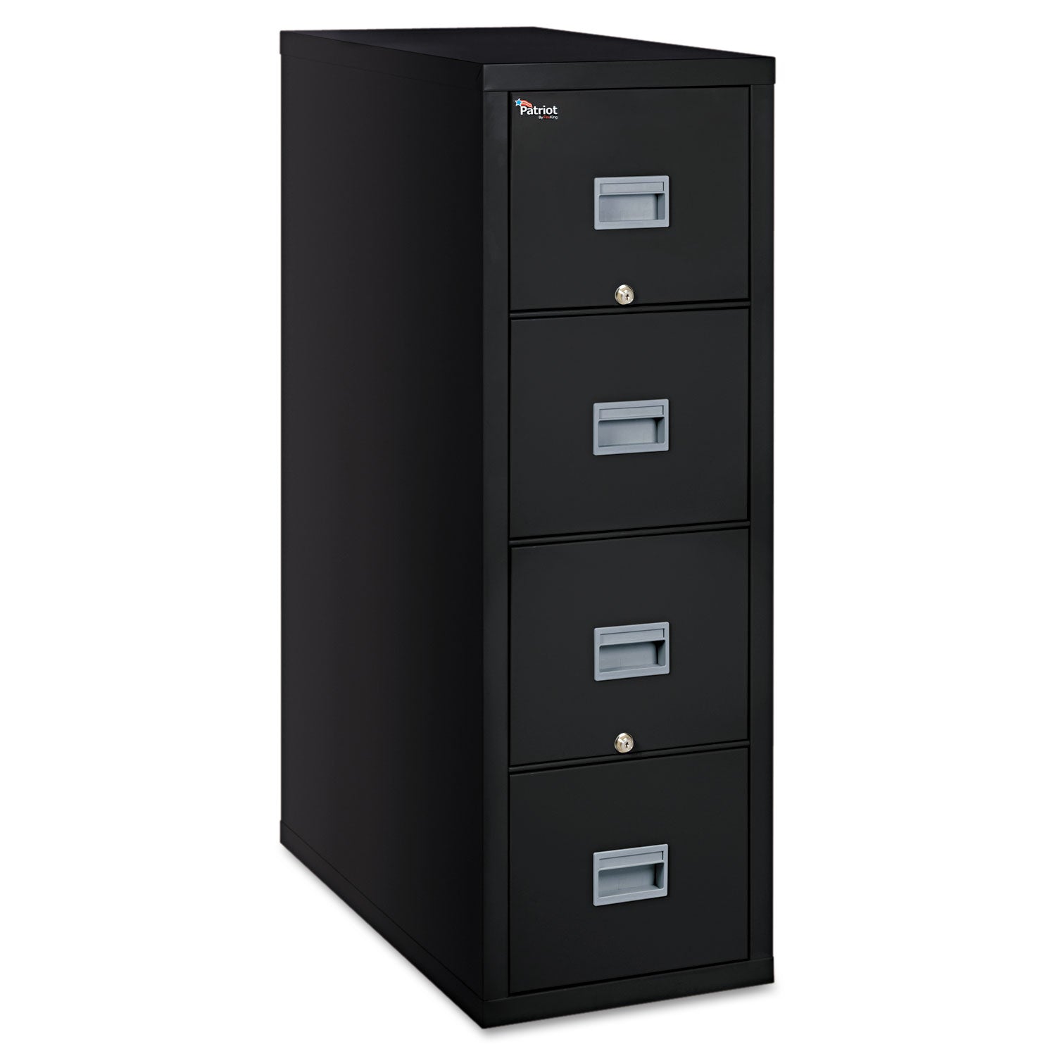 Patriot by FireKing Insulated Fire File, 1-Hour Fire Protection, 4 Legal-Size File Drawers, Black, 20.75" x 31.63" x 52.75 -