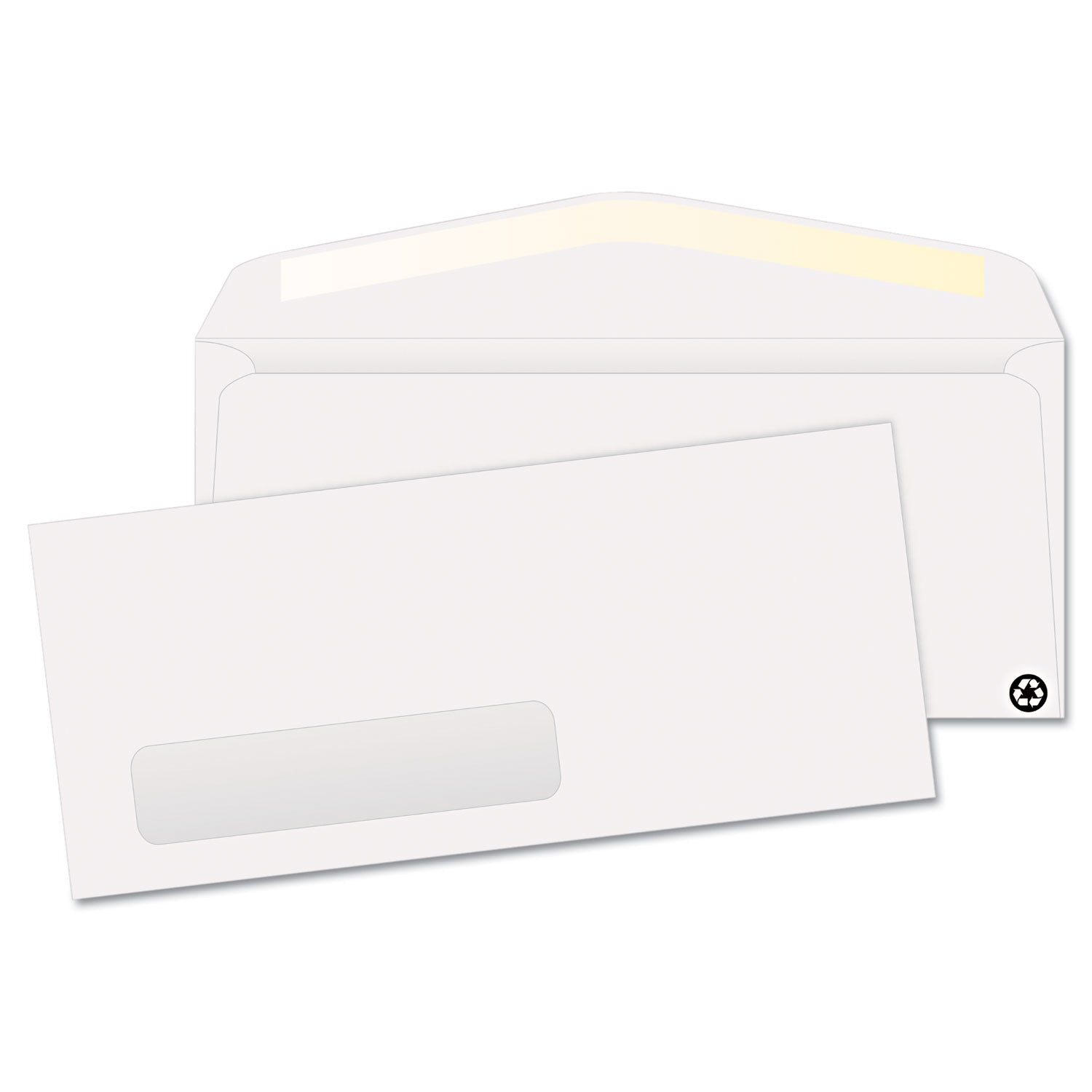 Address-Window Security-Tint Envelope, #10, Commercial Flap, Gummed Closure, 4.13 x 9.5, White, 500/Box -