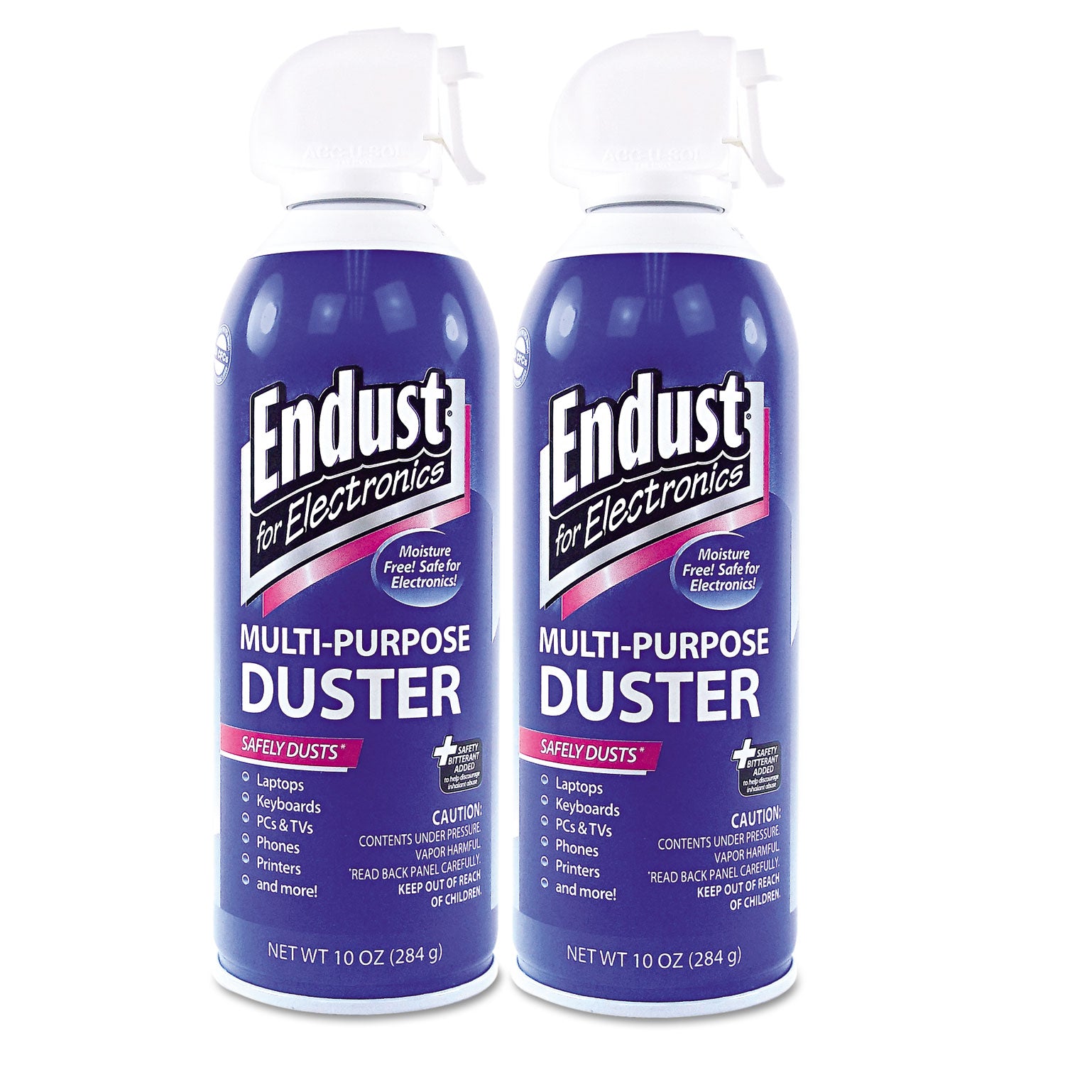 Compressed Air Duster for Electronics, 10 oz Can, 2/Pack -