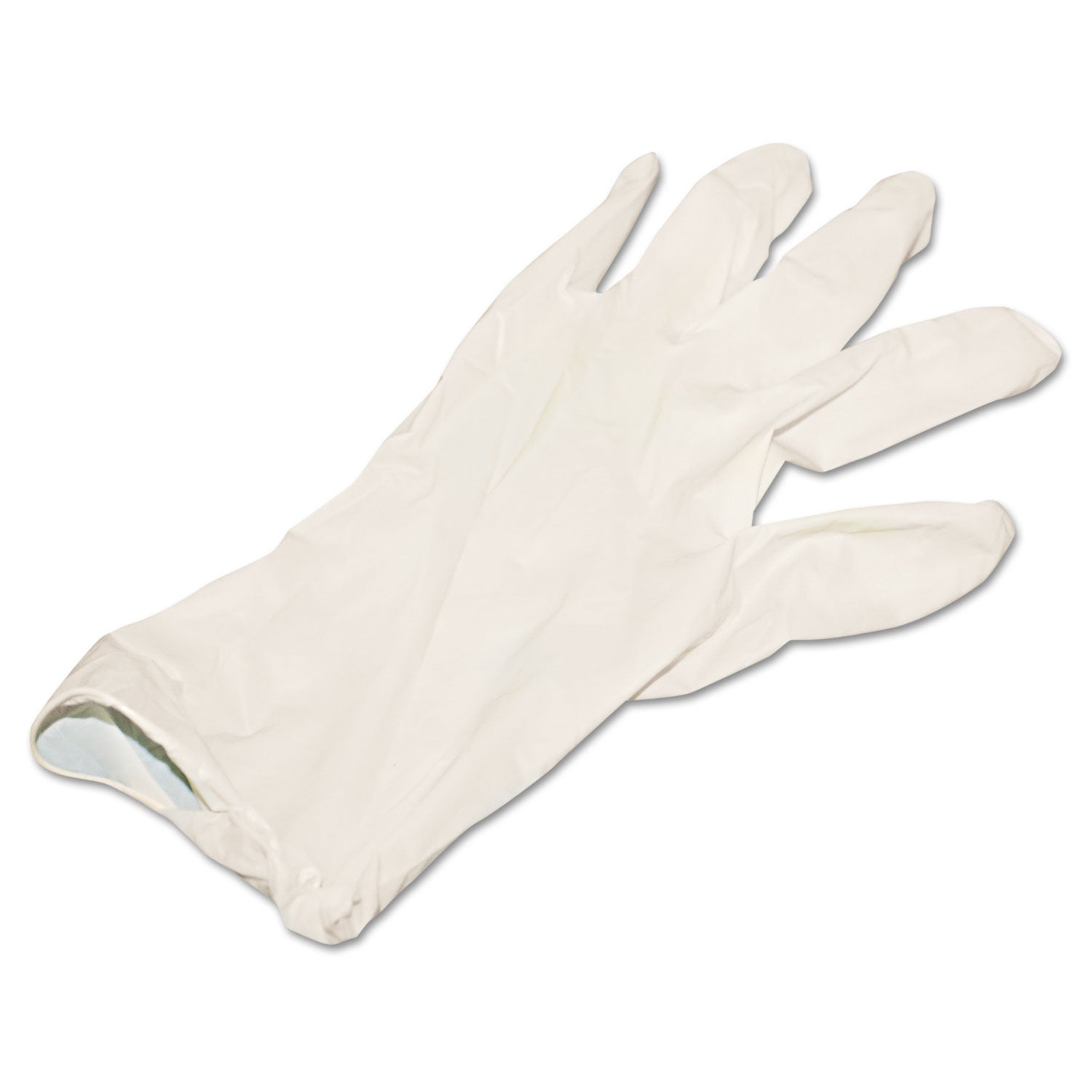 Powder-Free Synthetic Vinyl Gloves, Large, Beige, 4 mil, 100/Box -