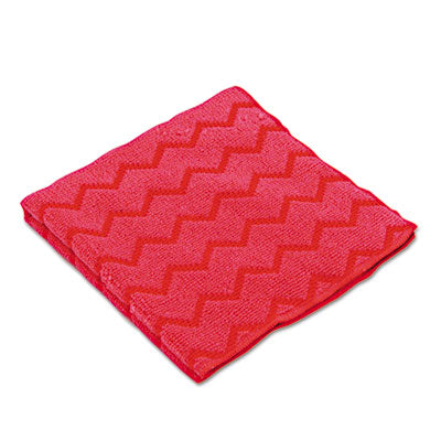 HYGEN Microfiber Cleaning Cloths, 12 x 12, Red, 12/Carton -