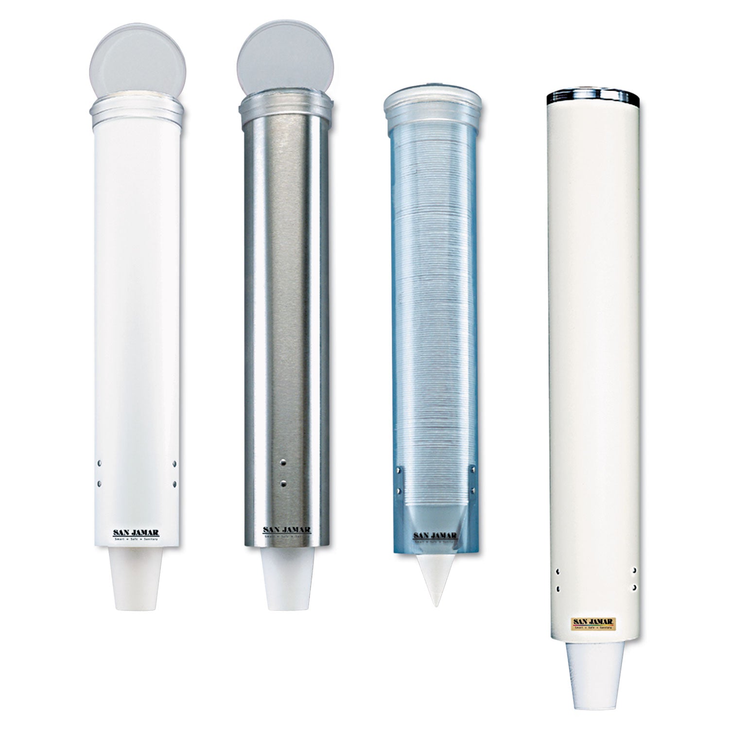 Small Pull-Type Water Cup Dispenser, For 5 oz Cups, Stainless Steel -