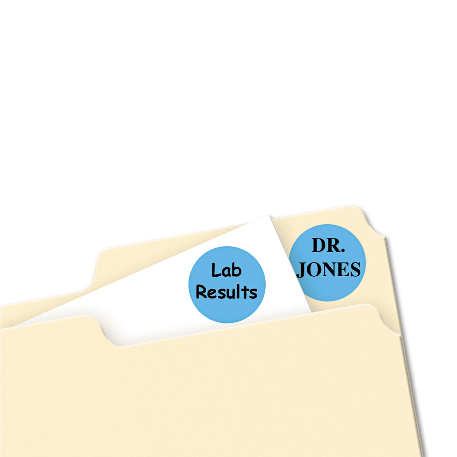 Printable Self-Adhesive Removable Color-Coding Labels, 0.75" dia, Light Blue, 24/Sheet, 42 Sheets/Pack, (5461) -