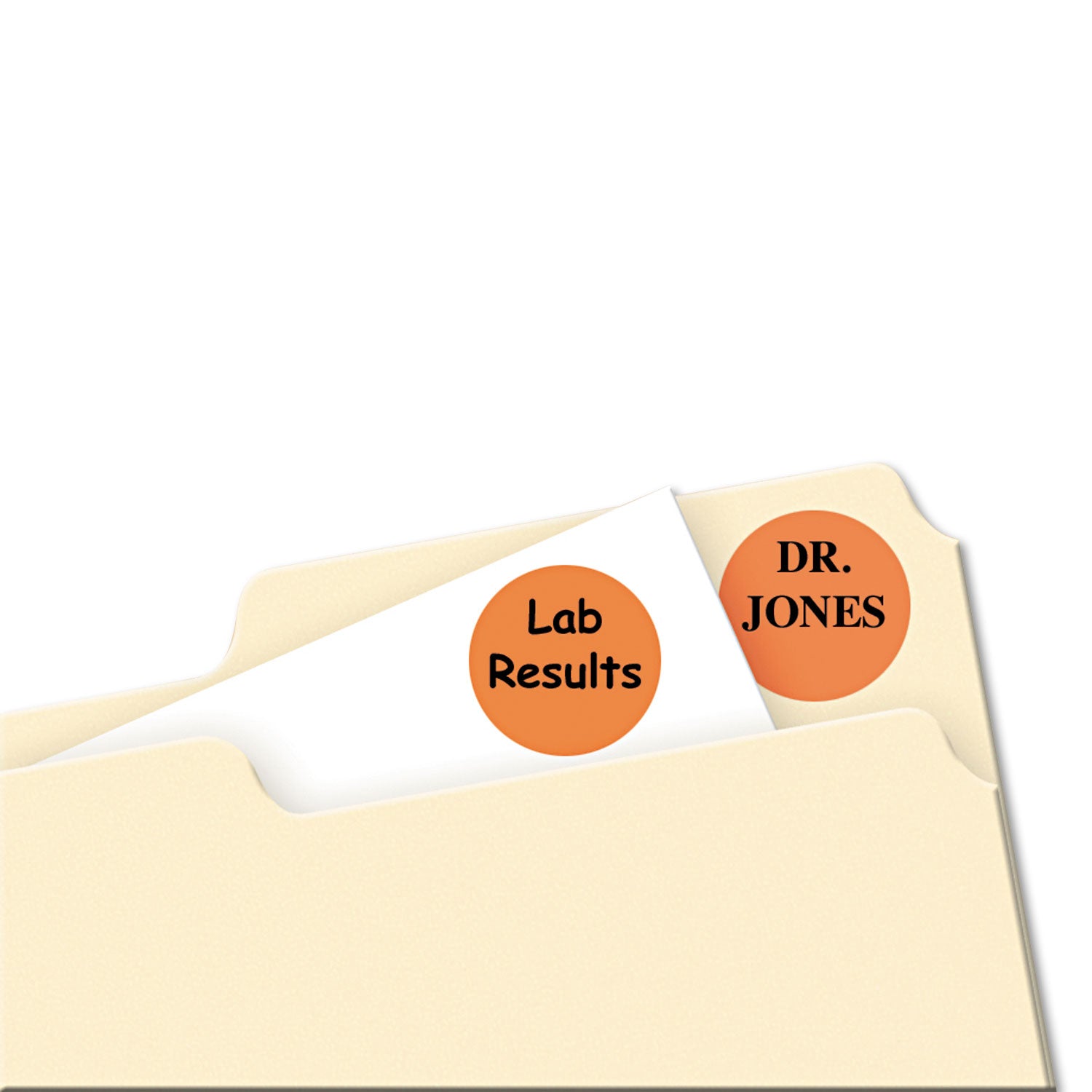 Printable Self-Adhesive Removable Color-Coding Labels, 0.75" dia, Orange, 24/Sheet, 42 Sheets/Pack, (5465) -