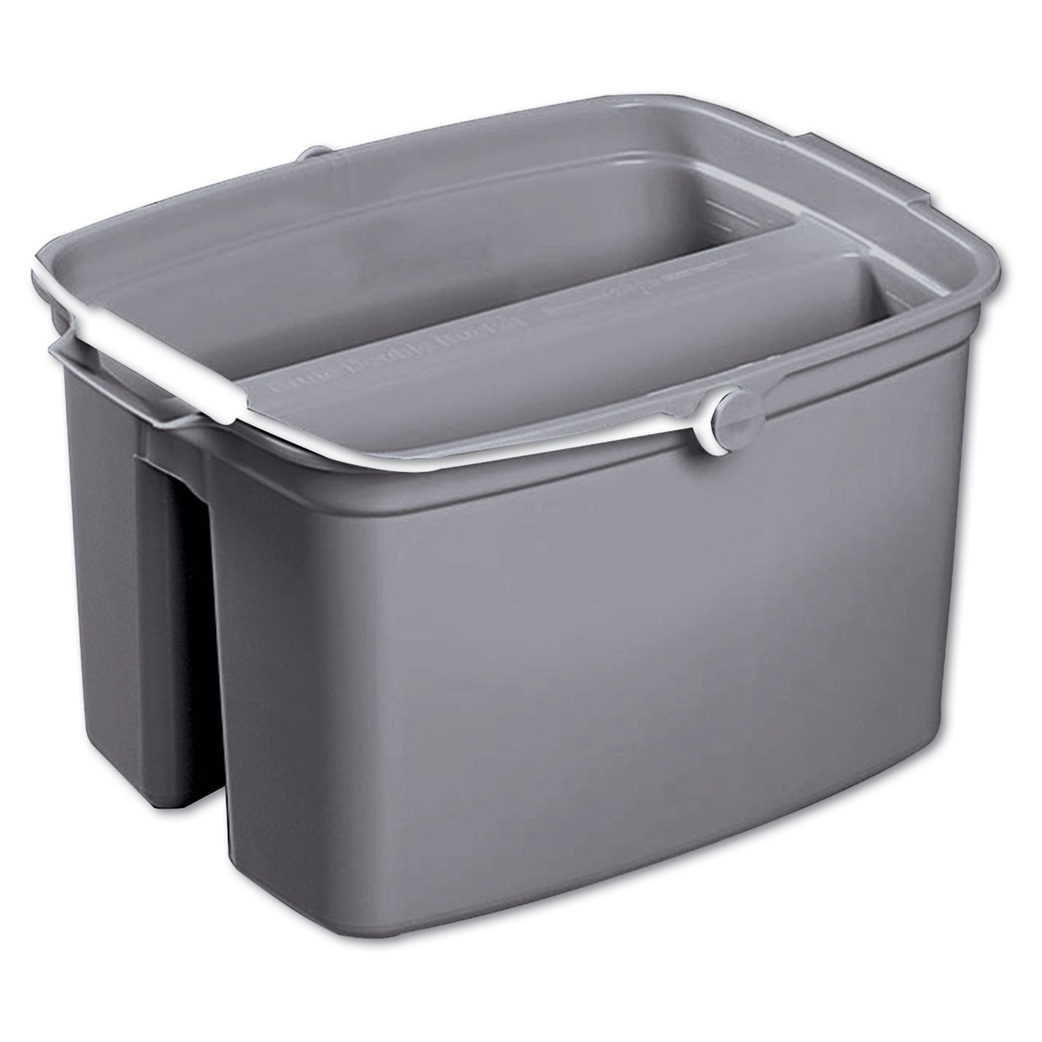 Double Utility Pail, 17 qt, Plastic, Gray - 1