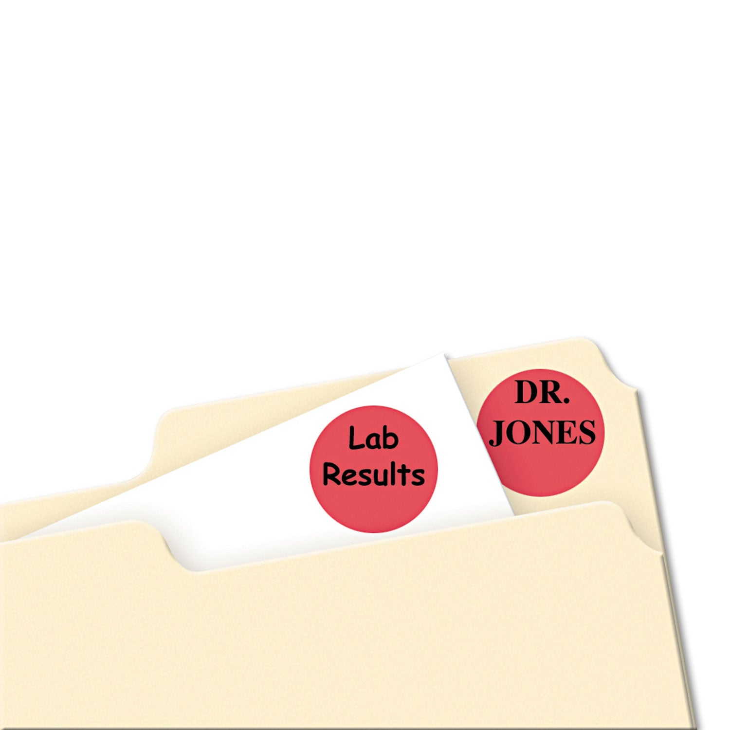 Printable Self-Adhesive Removable Color-Coding Labels, 0.75" dia, Red, 24/Sheet, 42 Sheets/Pack, (5466) -