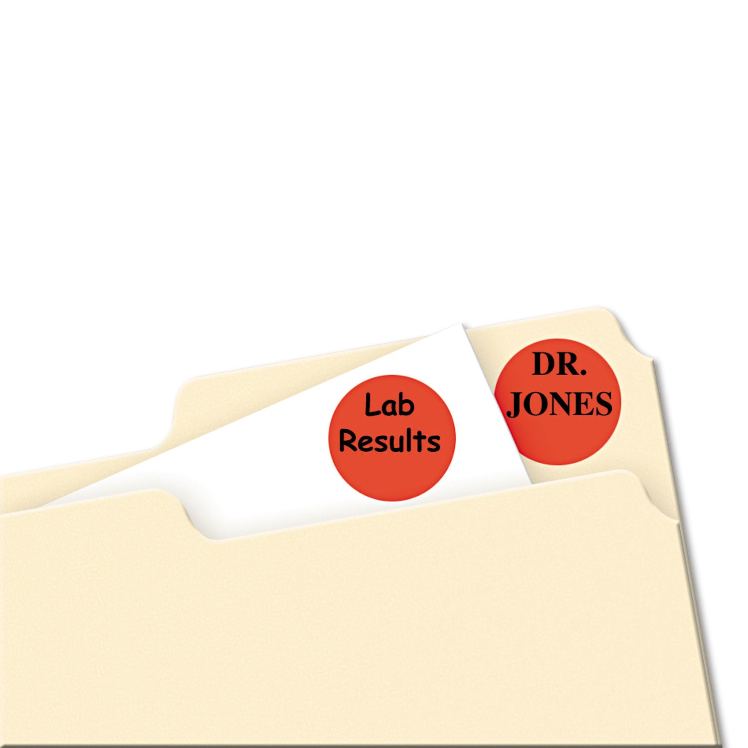 Printable Self-Adhesive Removable Color-Coding Labels, 0.75" dia, Neon Red, 24/Sheet, 42 Sheets/Pack, (5467) -