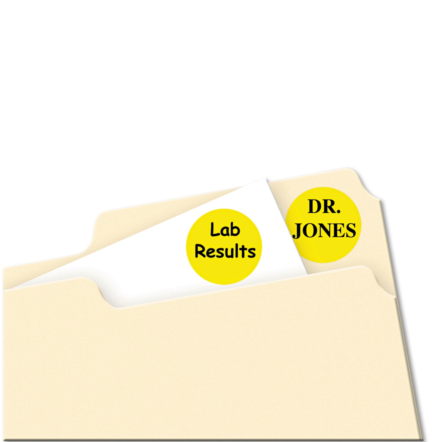 Printable Self-Adhesive Removable Color-Coding Labels, 0.75" dia, Neon Yellow, 24/Sheet, 42 Sheets/Pack, (5470) -