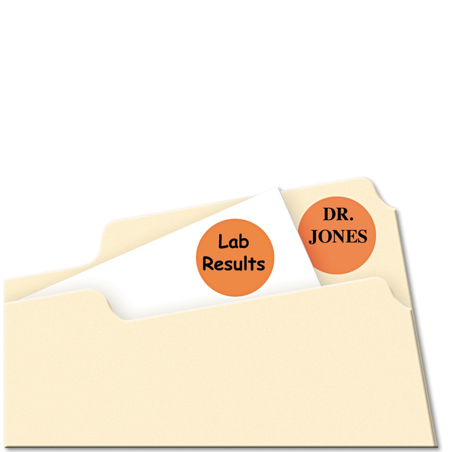 Printable Self-Adhesive Removable Color-Coding Labels, 0.75" dia, Neon Orange, 24/Sheet, 42 Sheets/Pack, (5471) -