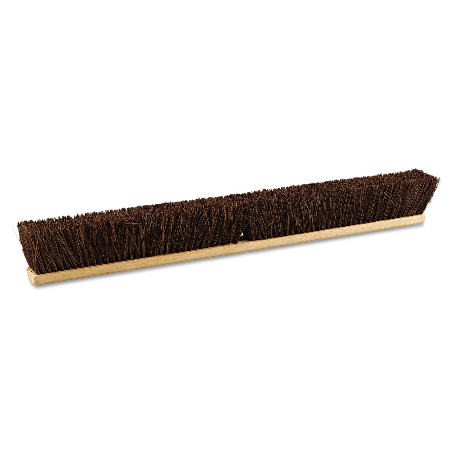 Floor Brush Head, 3.25" Brown Palmyra Fiber Bristles, 36" Brush -
