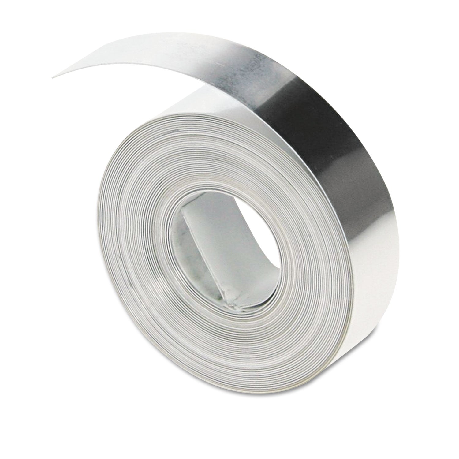 Rhino Metal Label Non-Adhesive Tape, 0.5" x 16 ft, Aluminum -