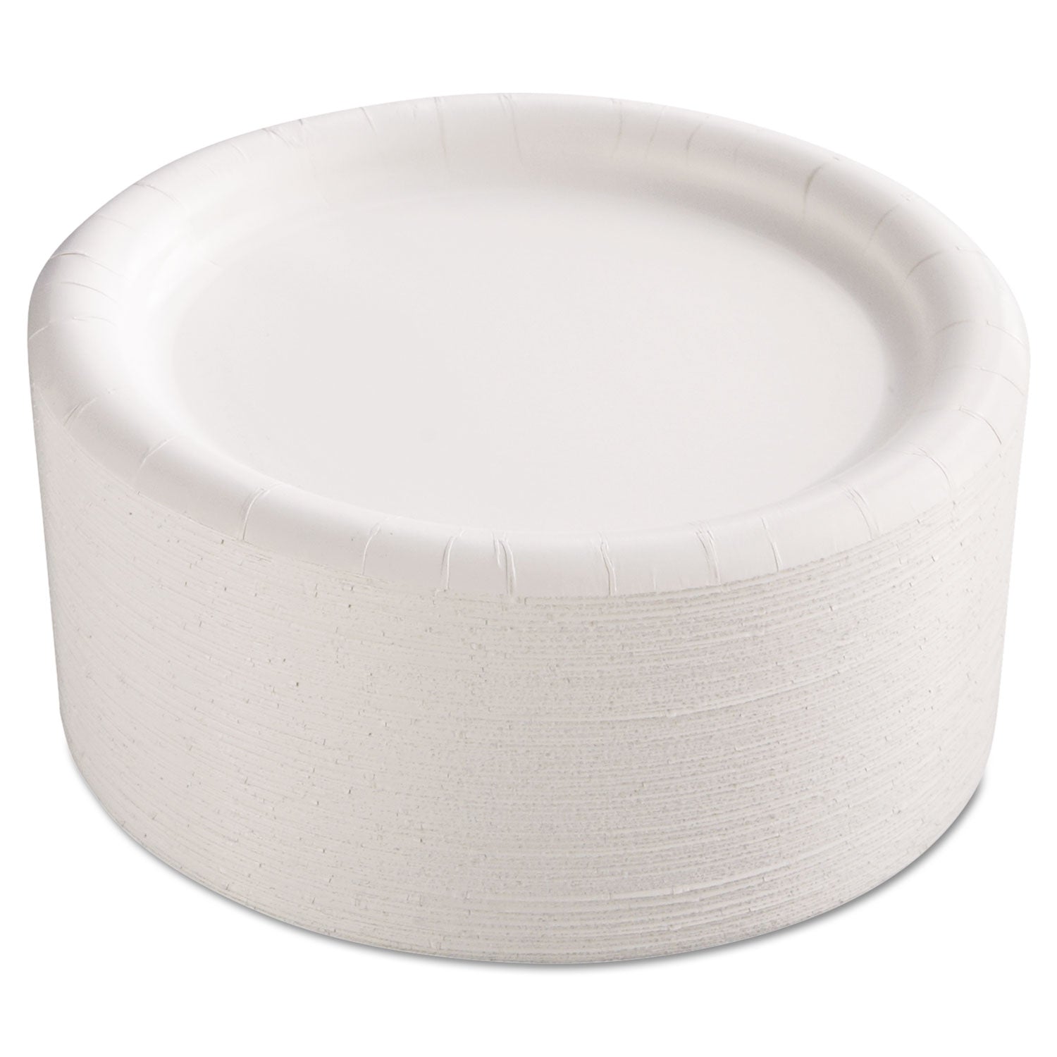 Premium Coated Paper Plates, 9" dia, White, 125/Pack, 4 Packs/Carton -