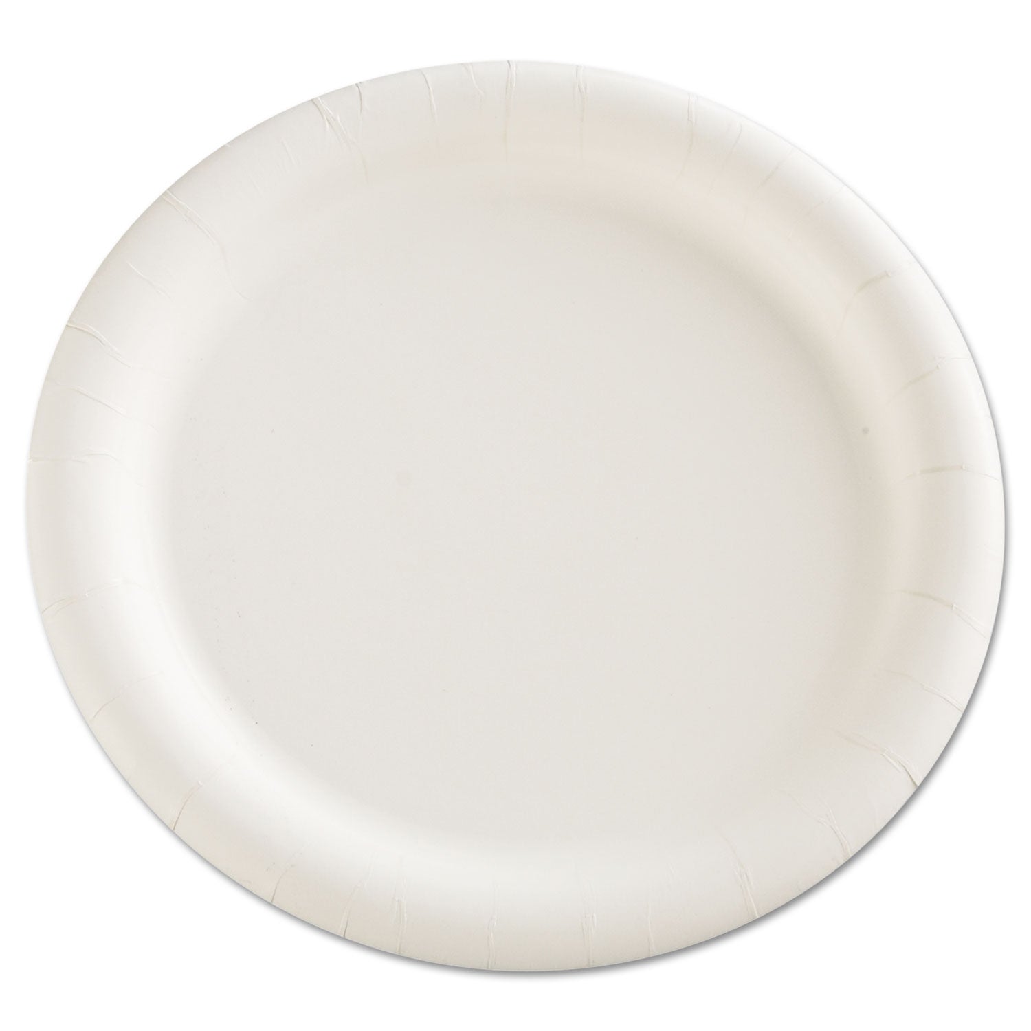 Premium Coated Paper Plates, 9" dia, White, 125/Pack, 4 Packs/Carton -
