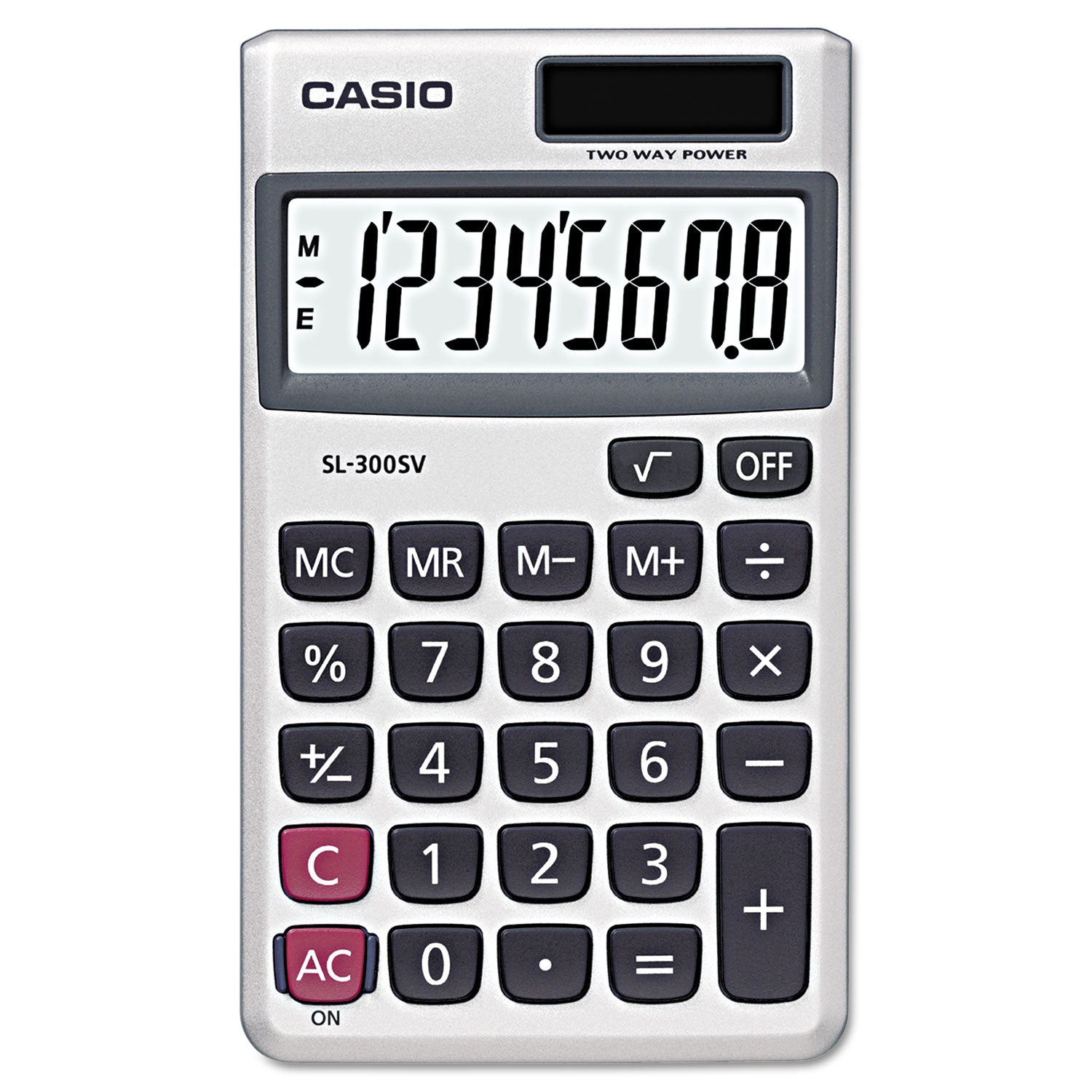 SL-300SV Handheld Calculator, 8-Digit LCD -