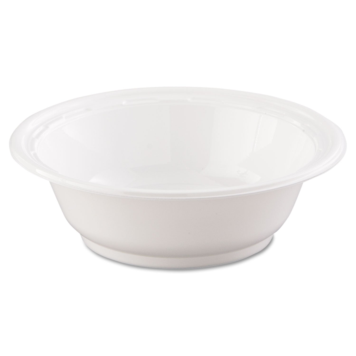 Famous Service Plastic Dinnerware, Bowl, 12 oz, White, 125/Pack, 8 Packs/Carton -