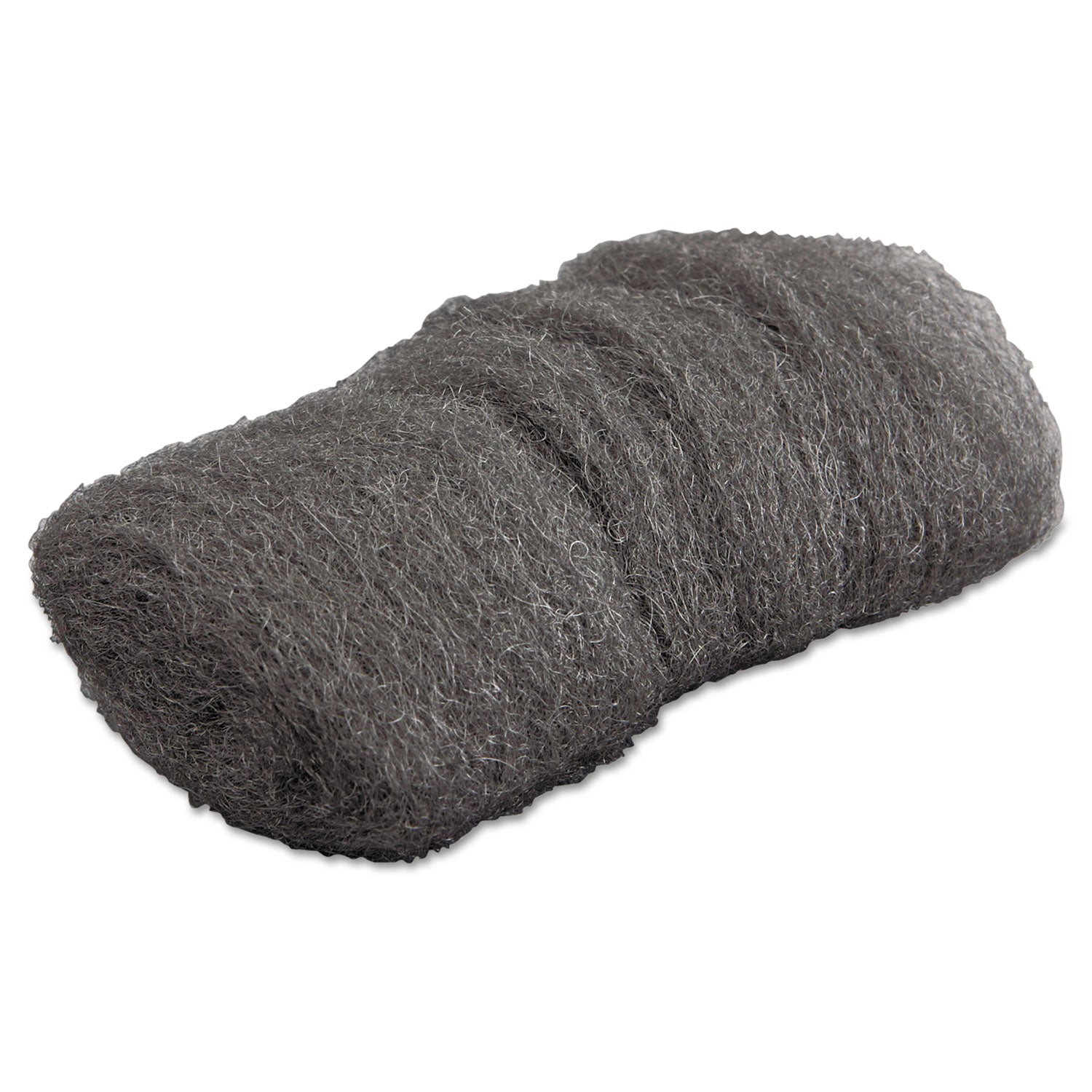 Industrial-Quality Steel Wool Hand Pads, #000 Extra Fine, Steel Gray, 16 Pads/Sleeve, 12 Sleeves/Carton -