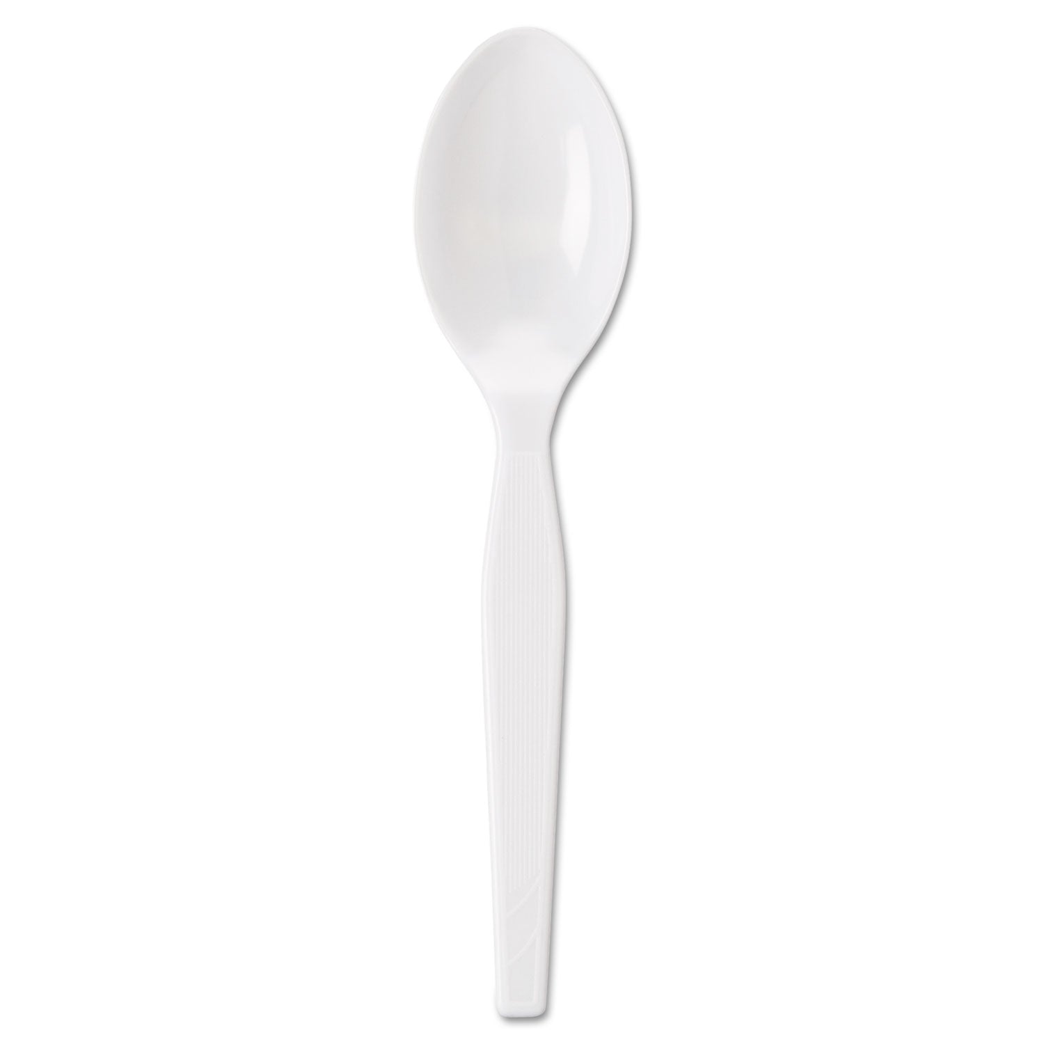 Individually Wrapped Mediumweight Polystyrene Cutlery, Teaspoons, White, 1,000/Carton -