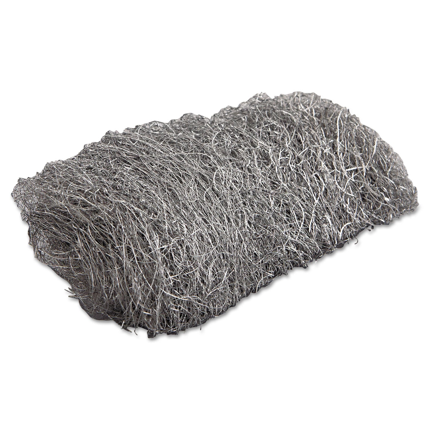 Industrial-Quality Steel Wool Hand Pads, #3 Medium, Steel Gray, 16 Pads/Sleeve, 12 Sleeves/Carton -