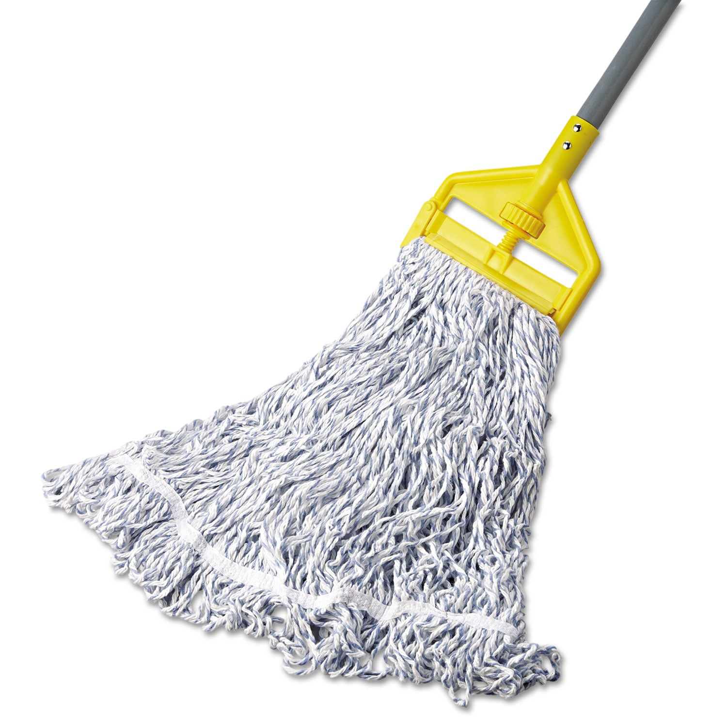 Rubbermaid Commercial 1" Headband Finish Wet Mop - Large - Antimicrobial - Synthetic Yarn - 1Each - 2