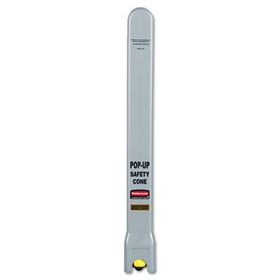 Multilingual ''Caution'' Pop-Up Safety Cone, 3-Sided, Fabric, 21 x 21 x 20, Yellow -